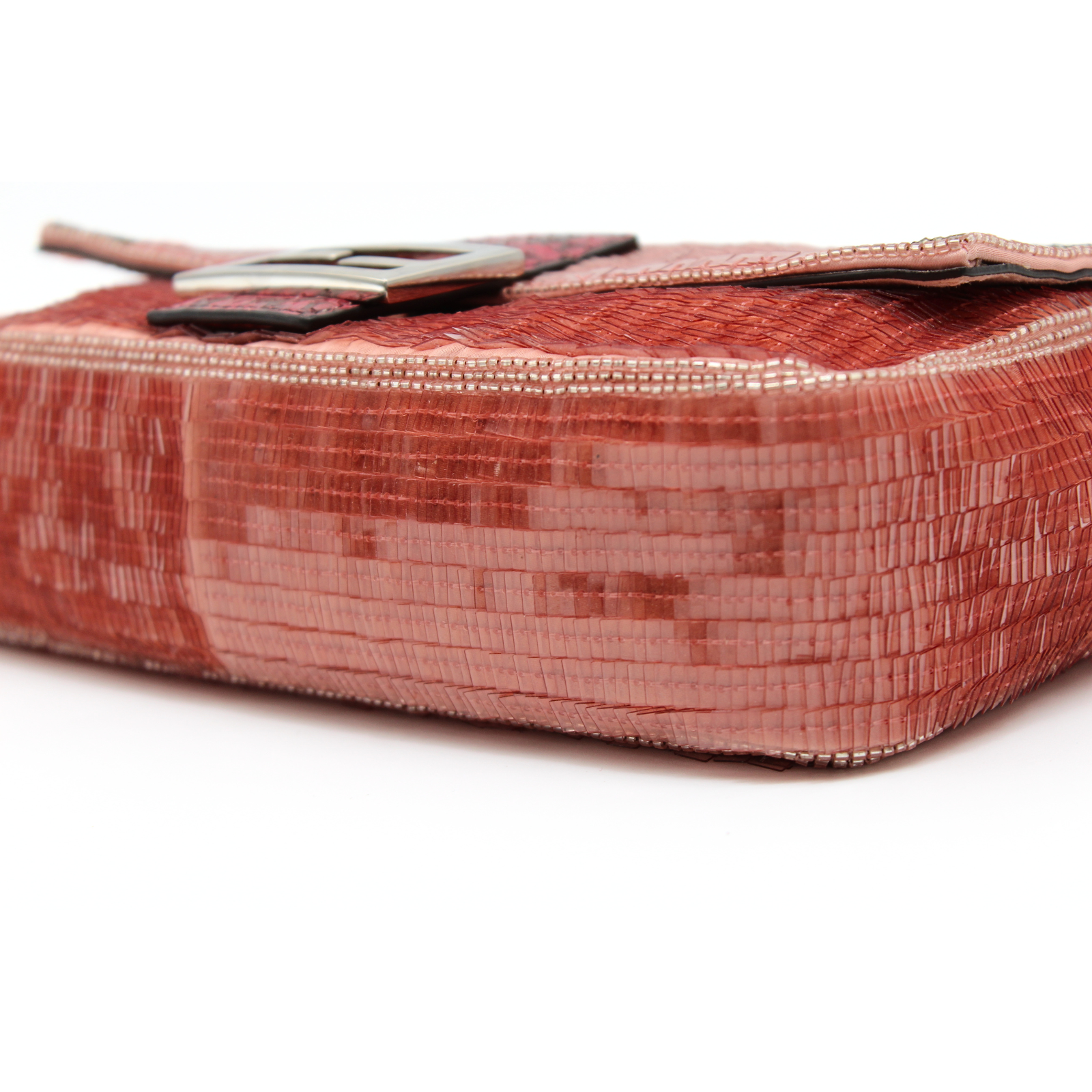 Baguette Sequin Pink Handbag