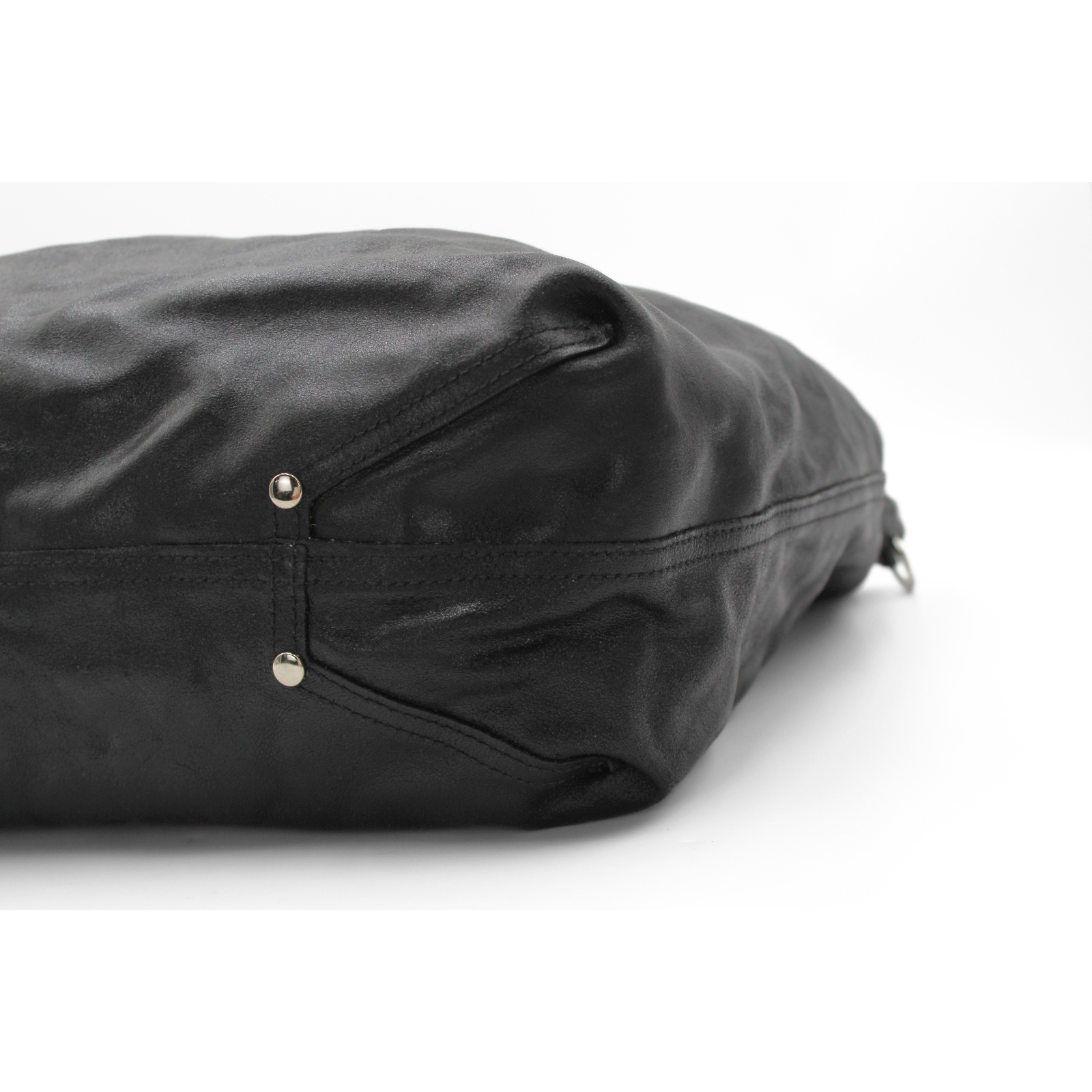 Calf Black Tote Bag
