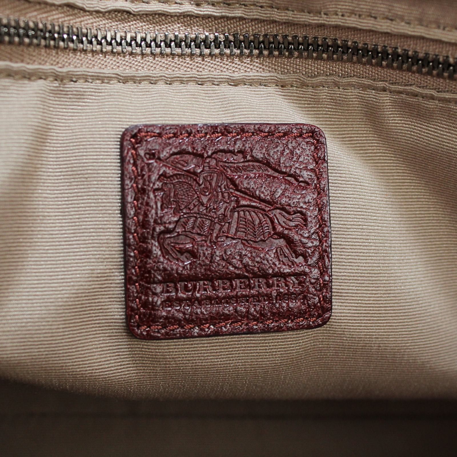 Coated Canvas Beige + Red Shoulder Bag