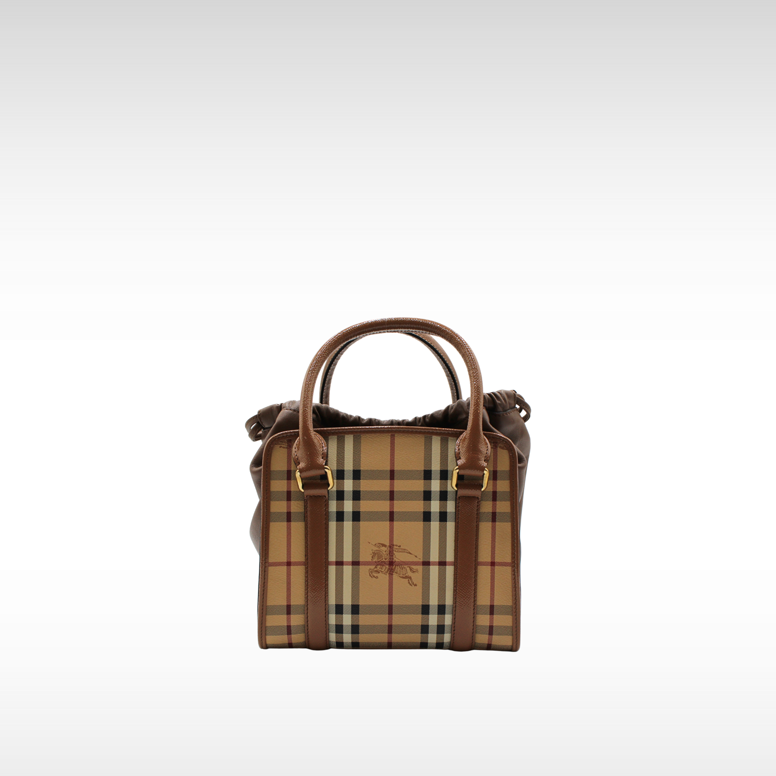 Coated Canvas Beige Handbag