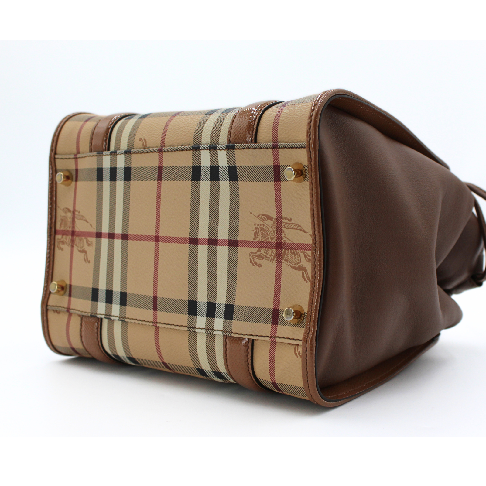Coated Canvas Beige Handbag