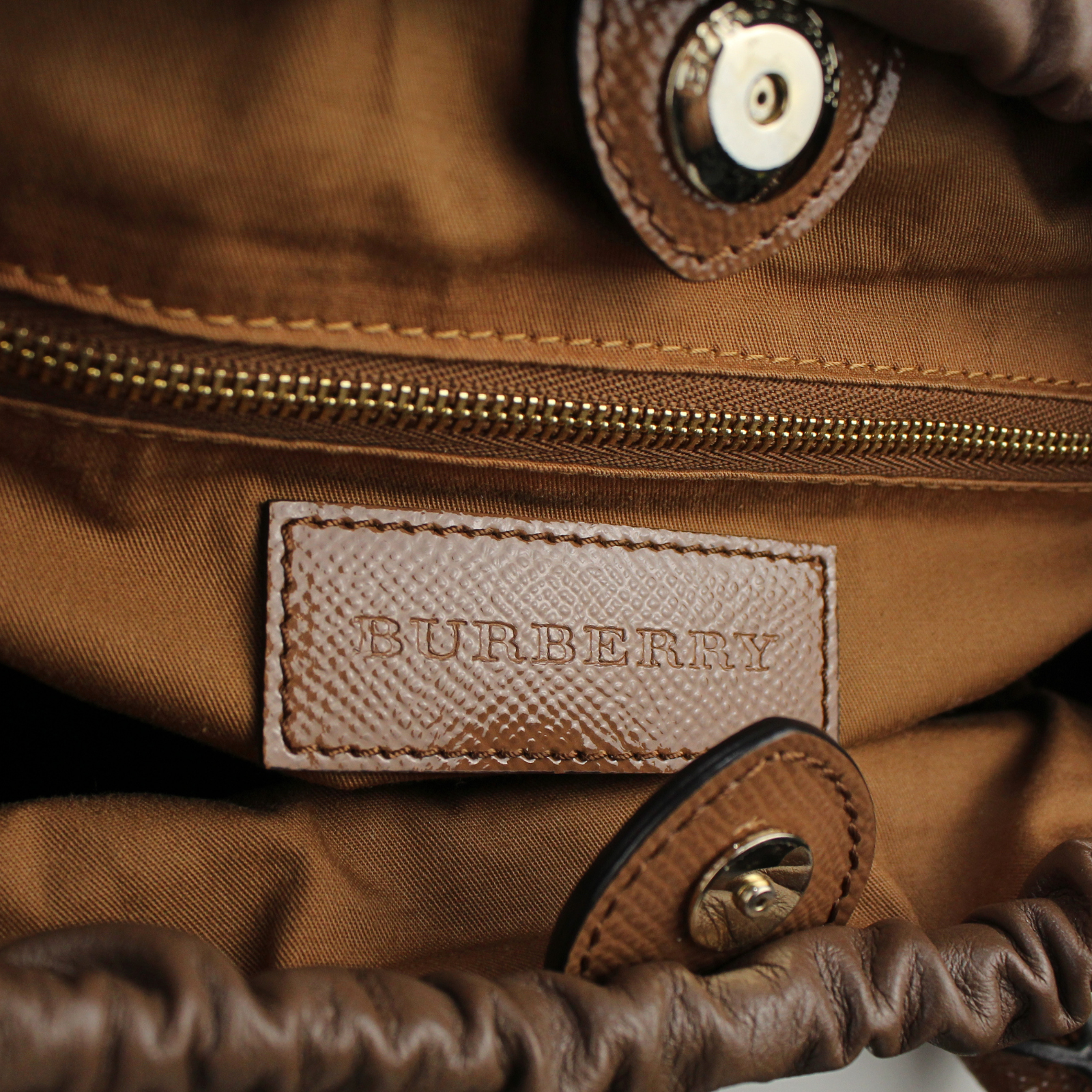Coated Canvas Beige Handbag