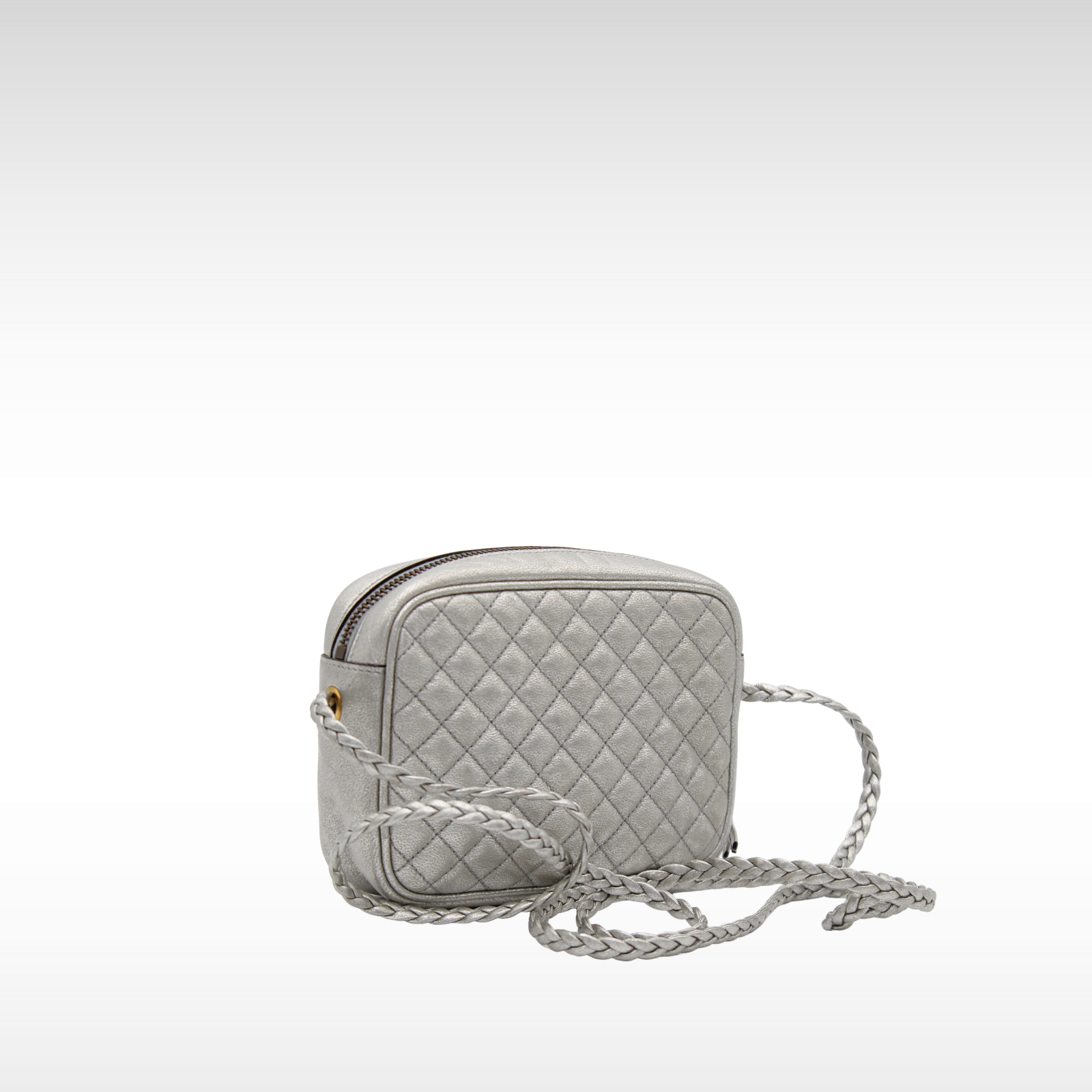 Trapuntata GG Marmont Calf Silver Shoulder Bag