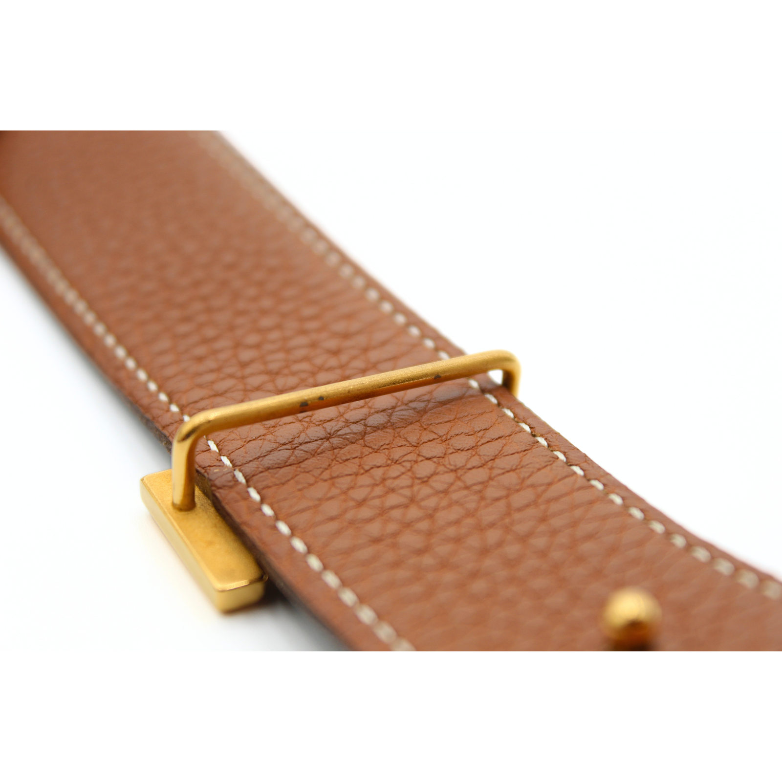 H 82 Boxcalf Black & Gold Belt
