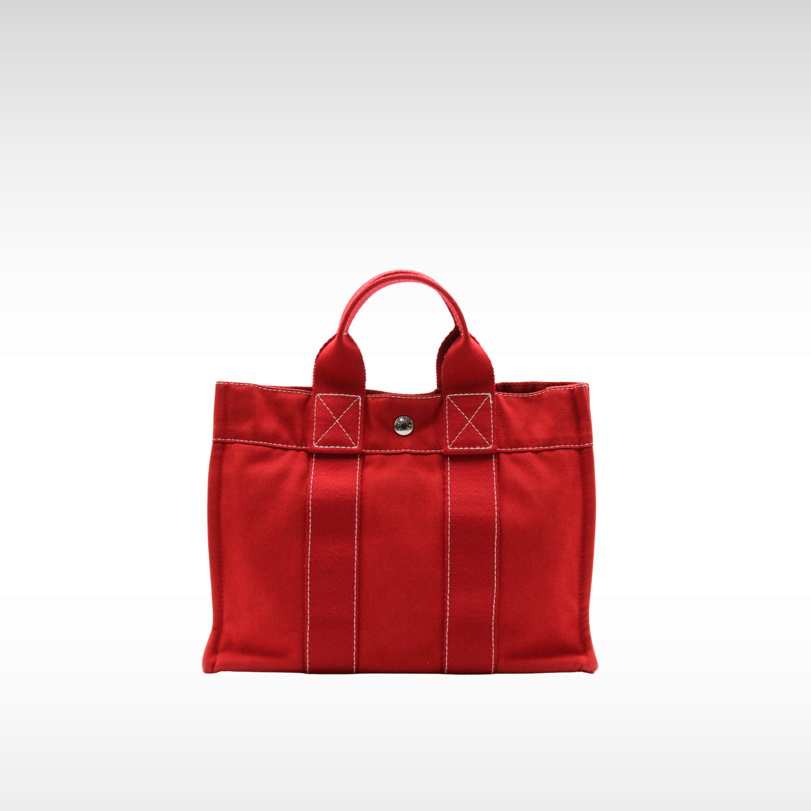 Deauville PM Canvas Red Tote Bag