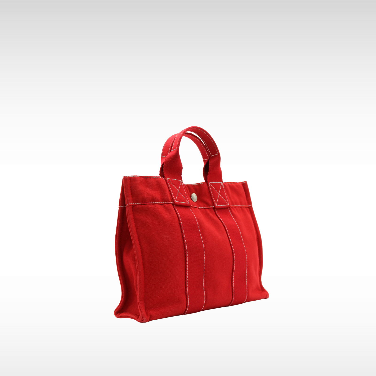 Deauville PM Canvas Red Tote Bag
