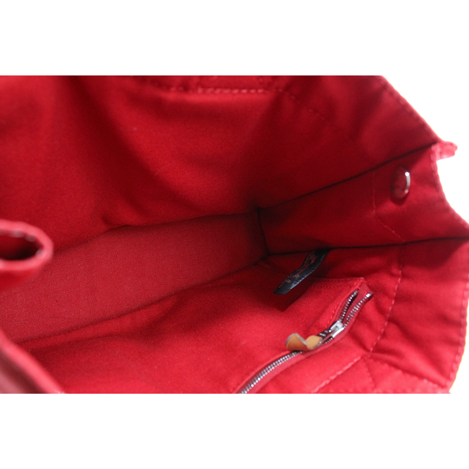 Deauville PM Canvas Red Tote Bag