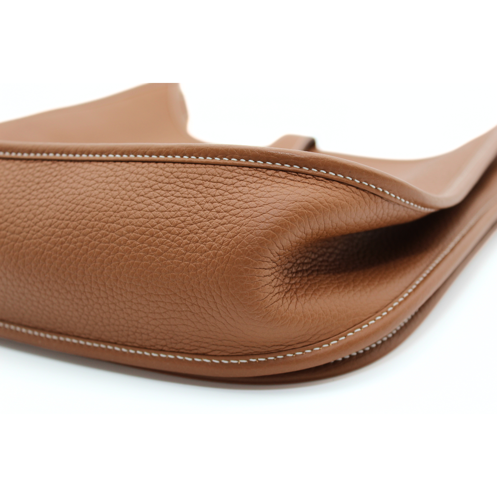 Evelyne 3 GM Taurillon Clemence Gold Crossbody Bag