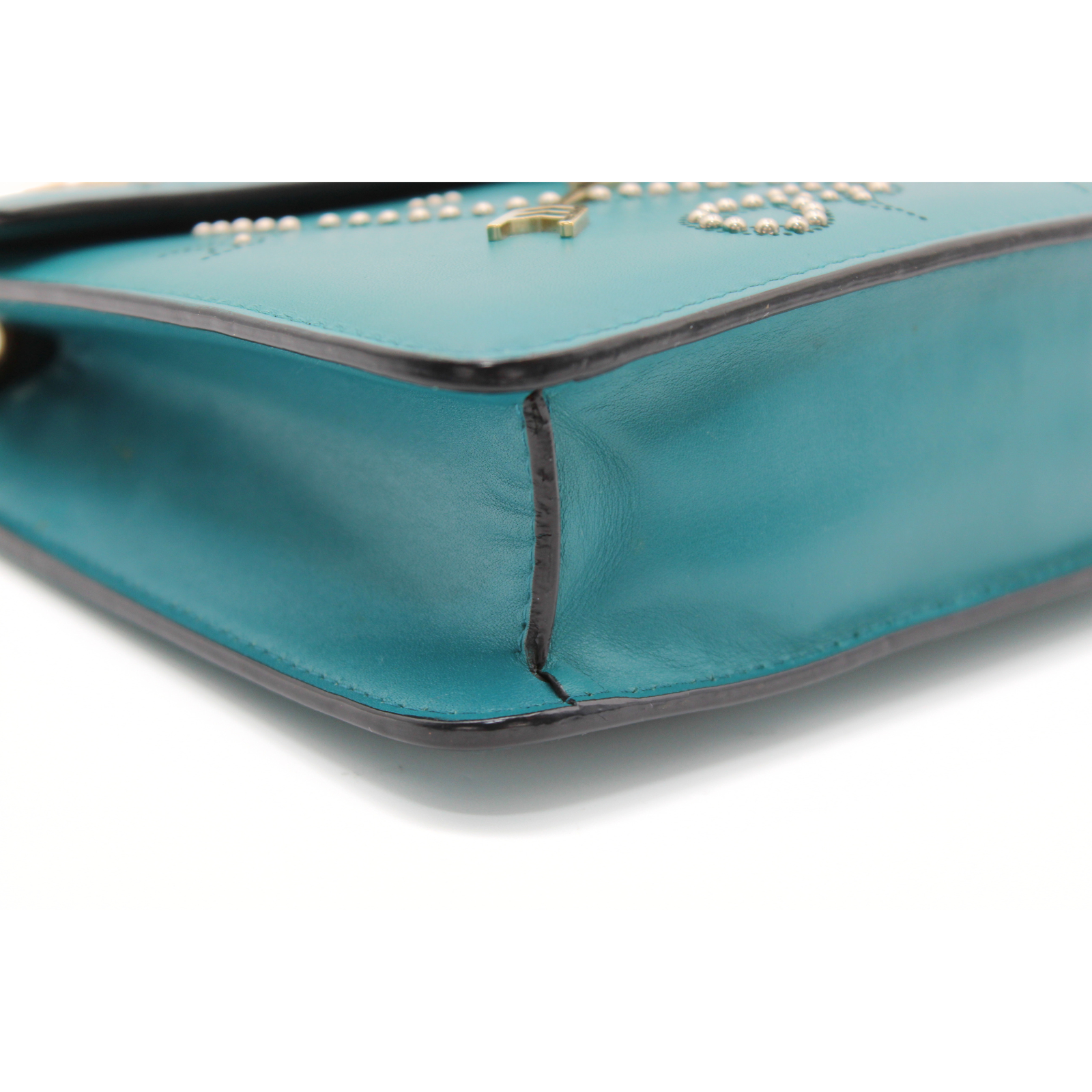 Serpenti Forever Calf Blue Shoulder Bag