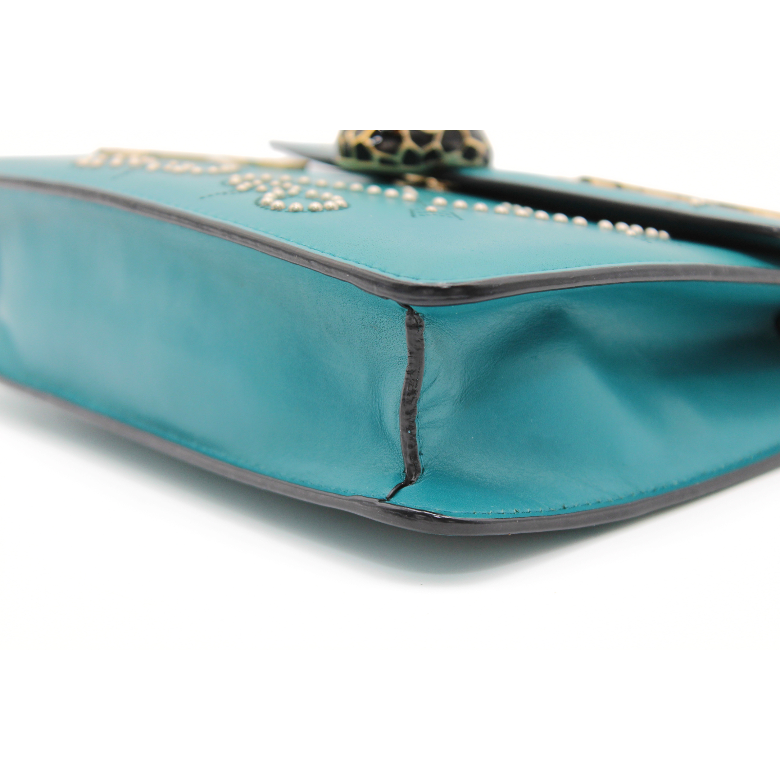 Serpenti Forever Calf Blue Shoulder Bag
