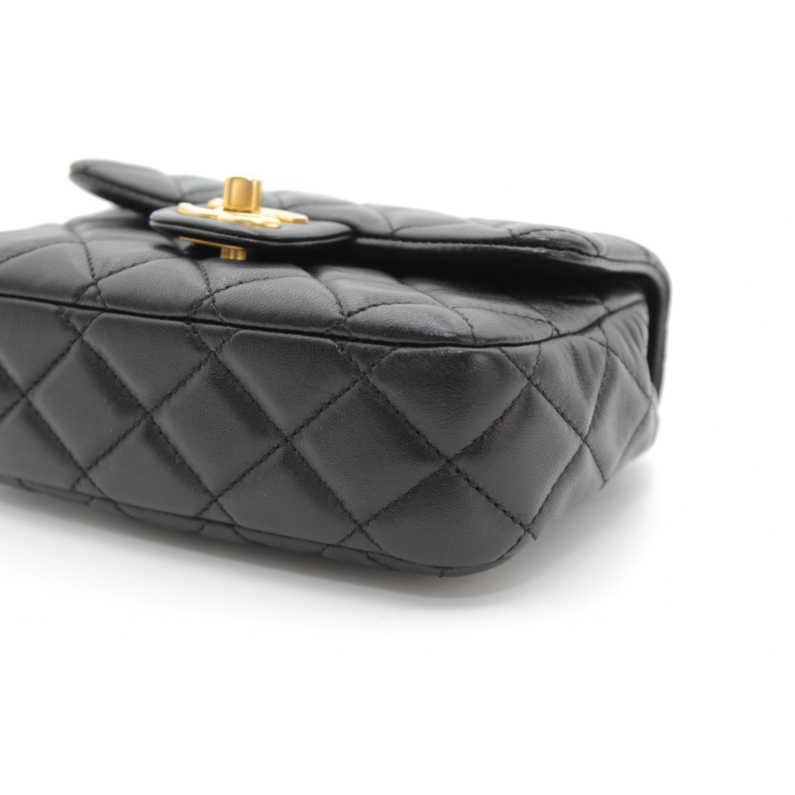 Coco De Toi Heart Mini Matelasse Lamb Shoulder Bag