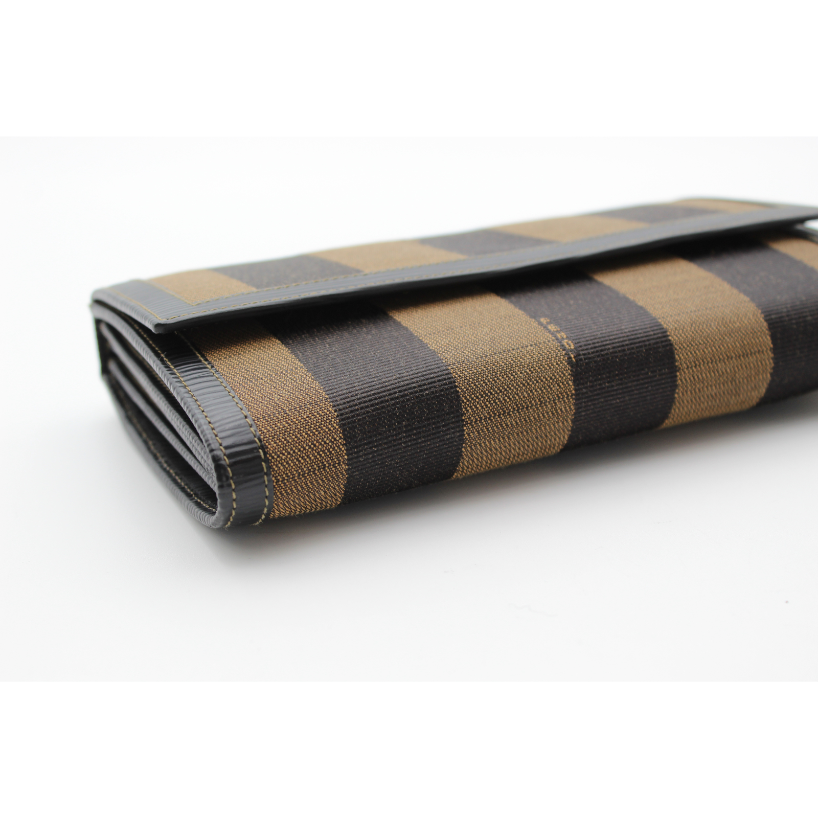 Pecan Canvas Brown + Black Wallet on Chain