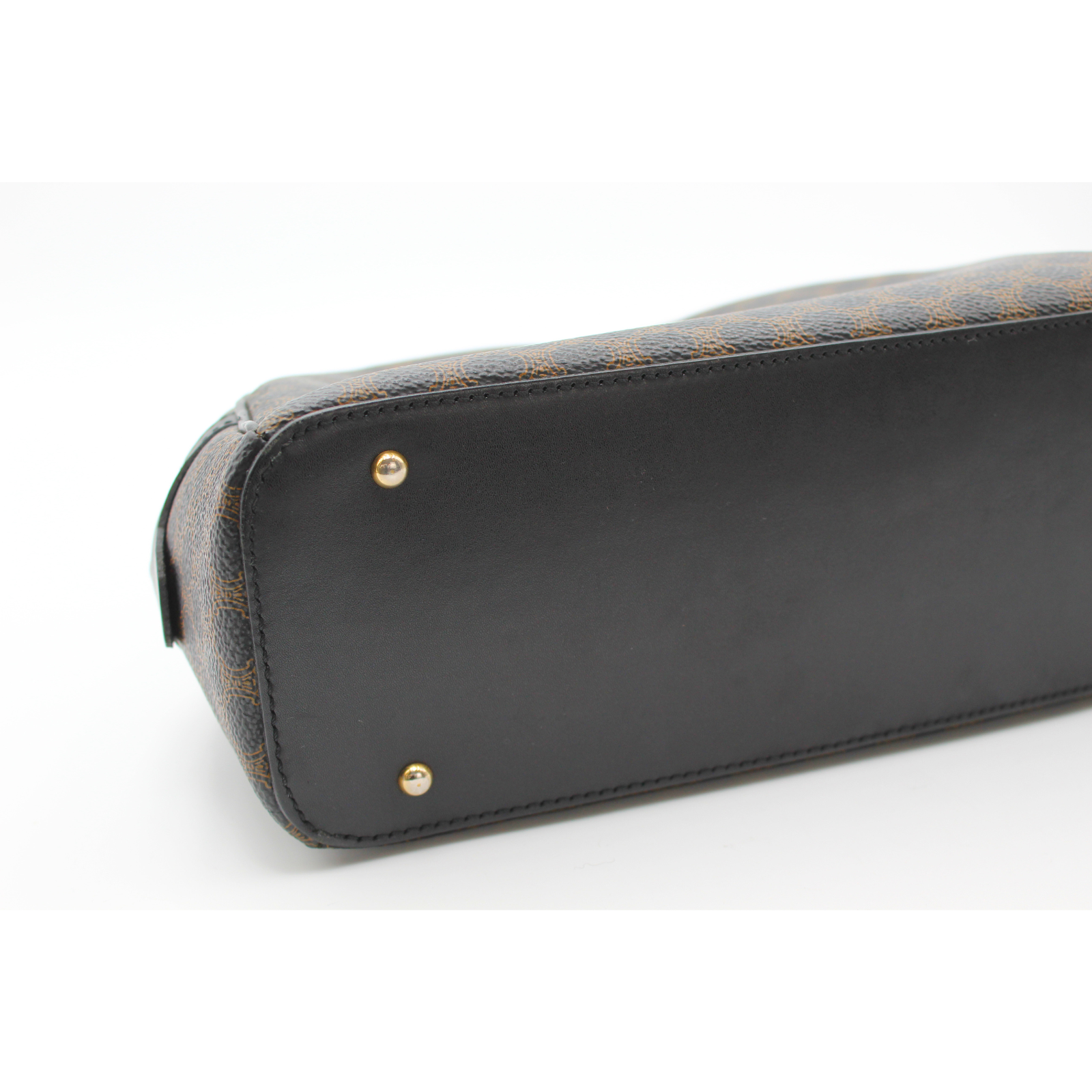 Coated Canvas Black Handbag