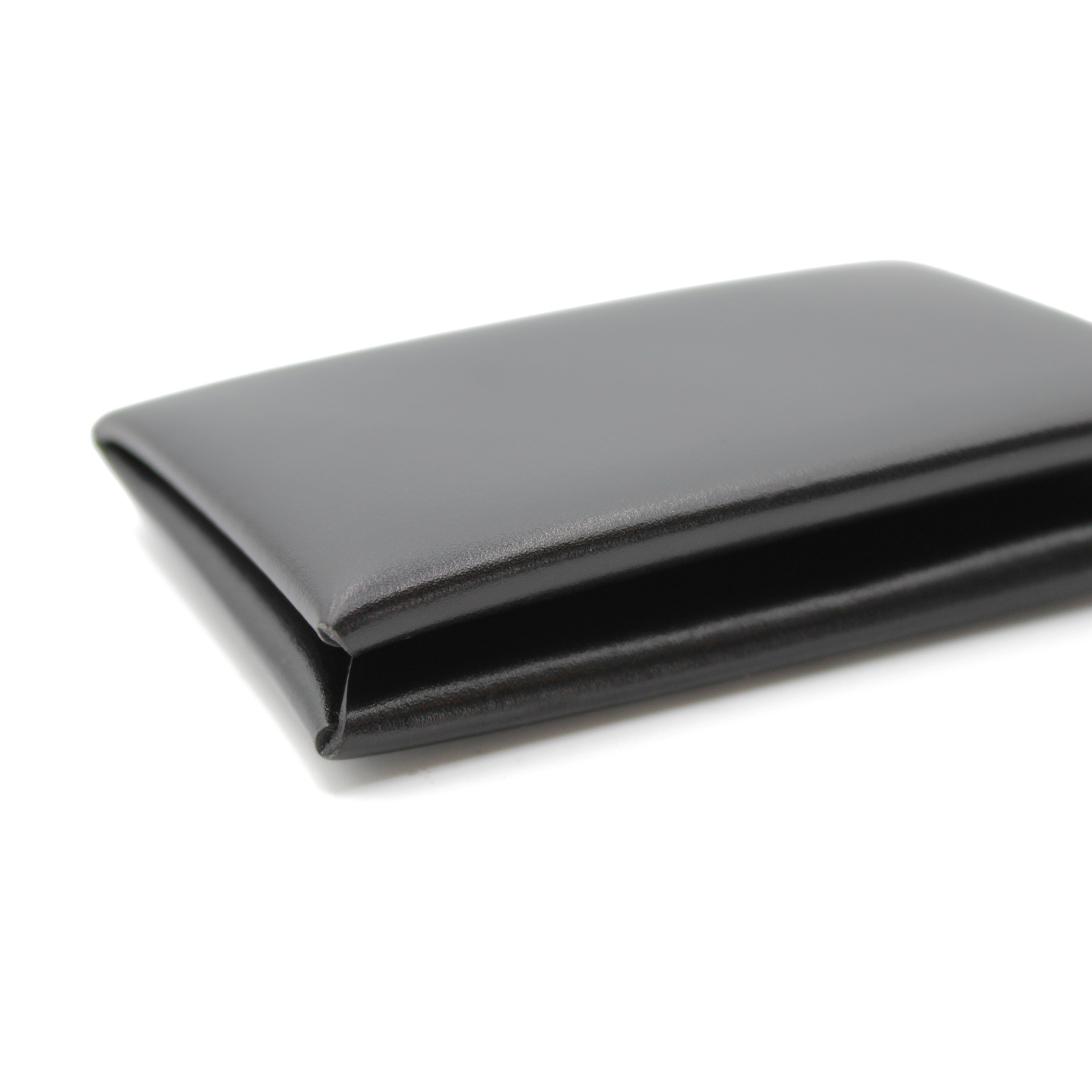 Calvi Box Calf Black Card Case