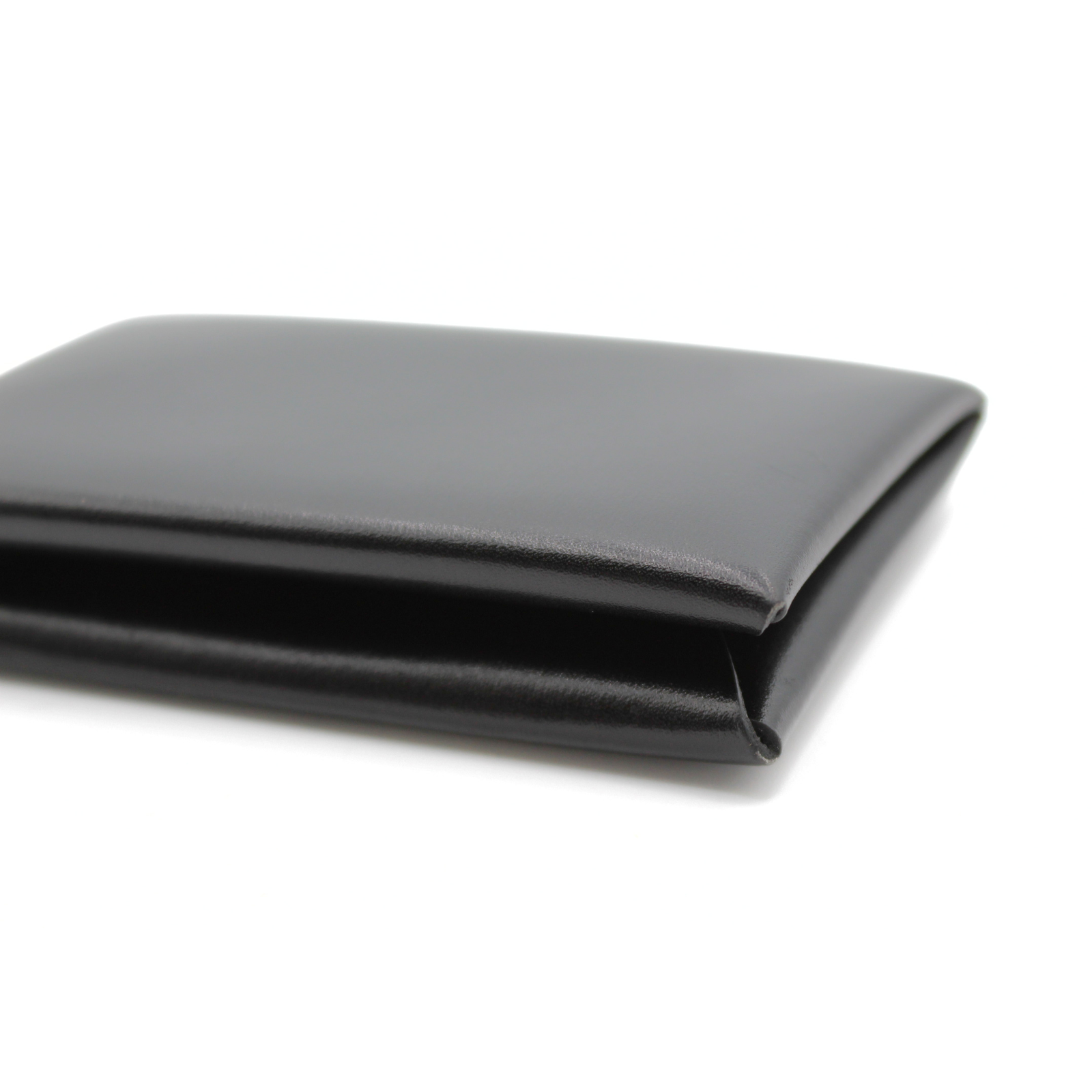 Calvi Box Calf Black Card Case