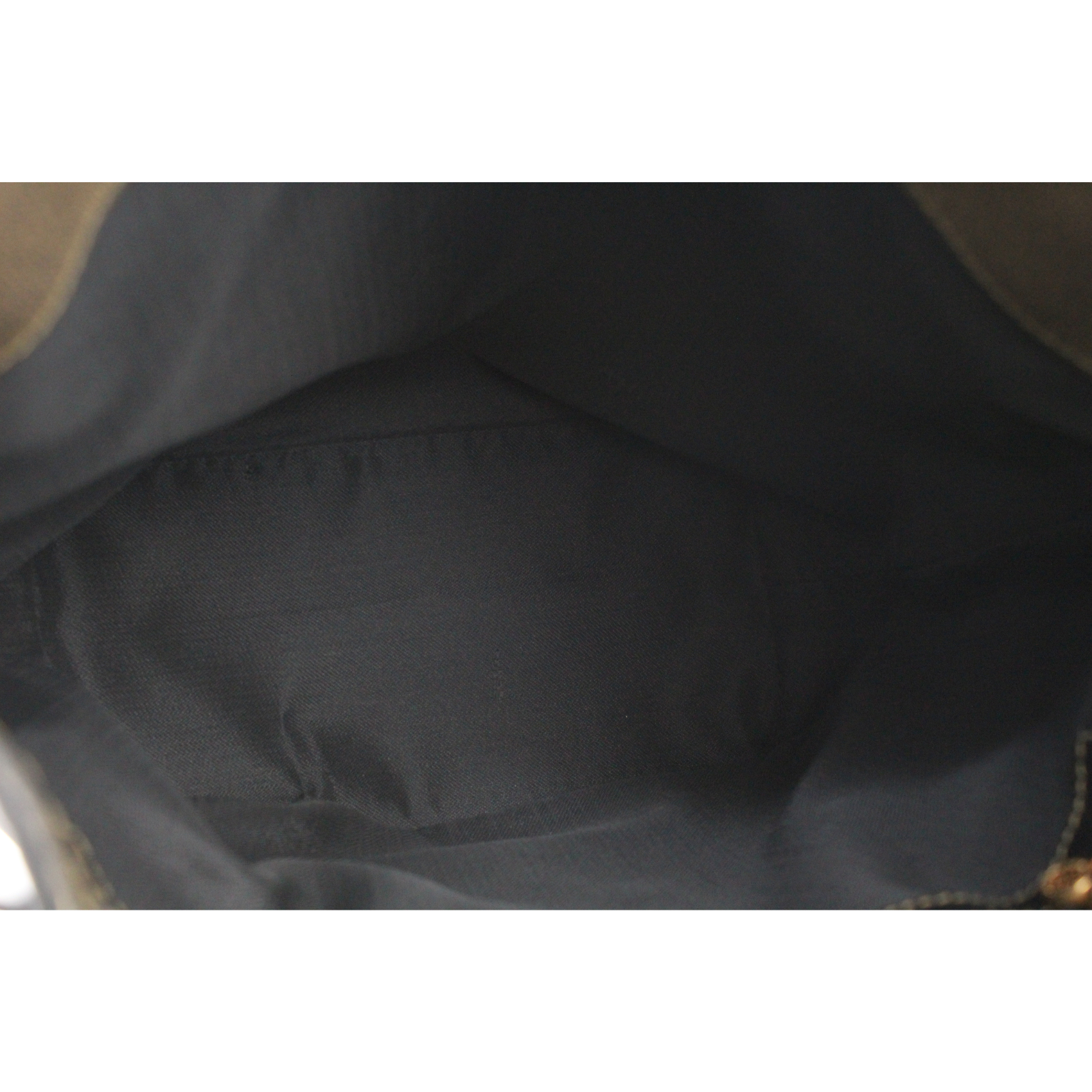 Coated Canvas Brown + Black Shoulder Bag