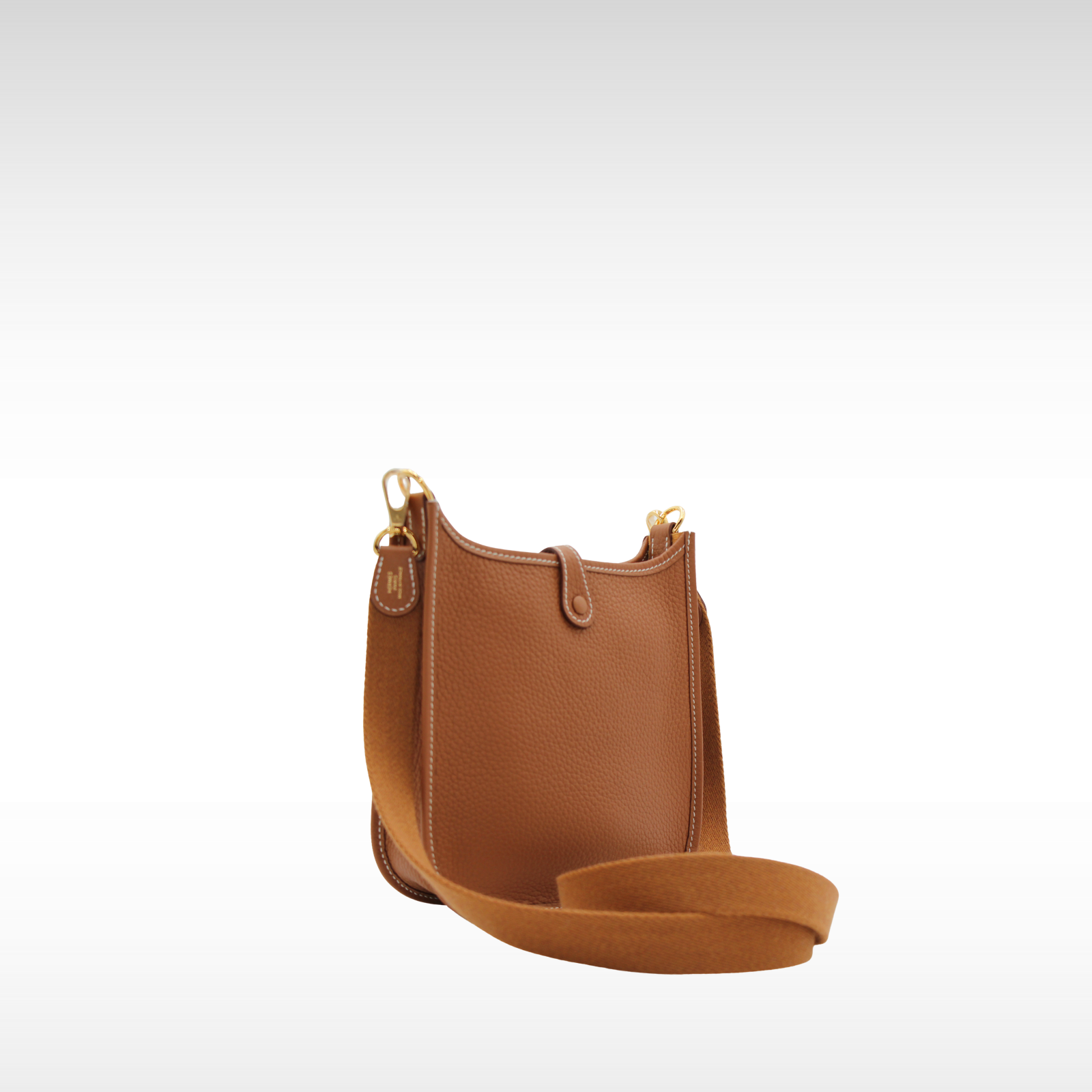 Evelyne Amazone 16 Taurillon Clemence Gold Crossbody Bag