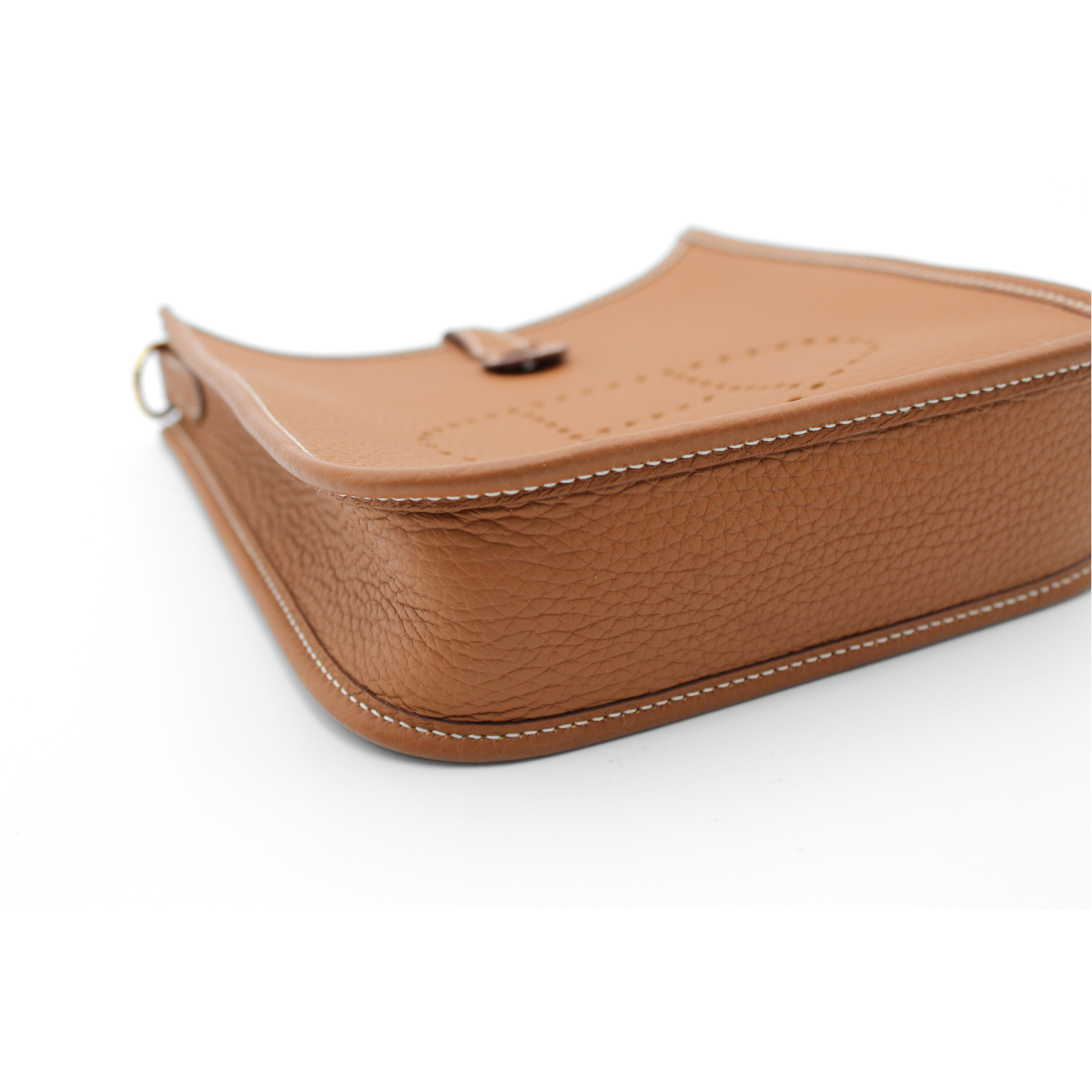 Evelyne Amazone 16 Taurillon Clemence Gold Crossbody Bag