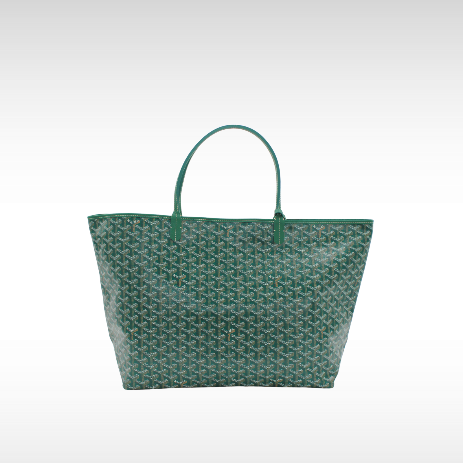 Saint Louis GM Coated Canvas Green Tote Bag