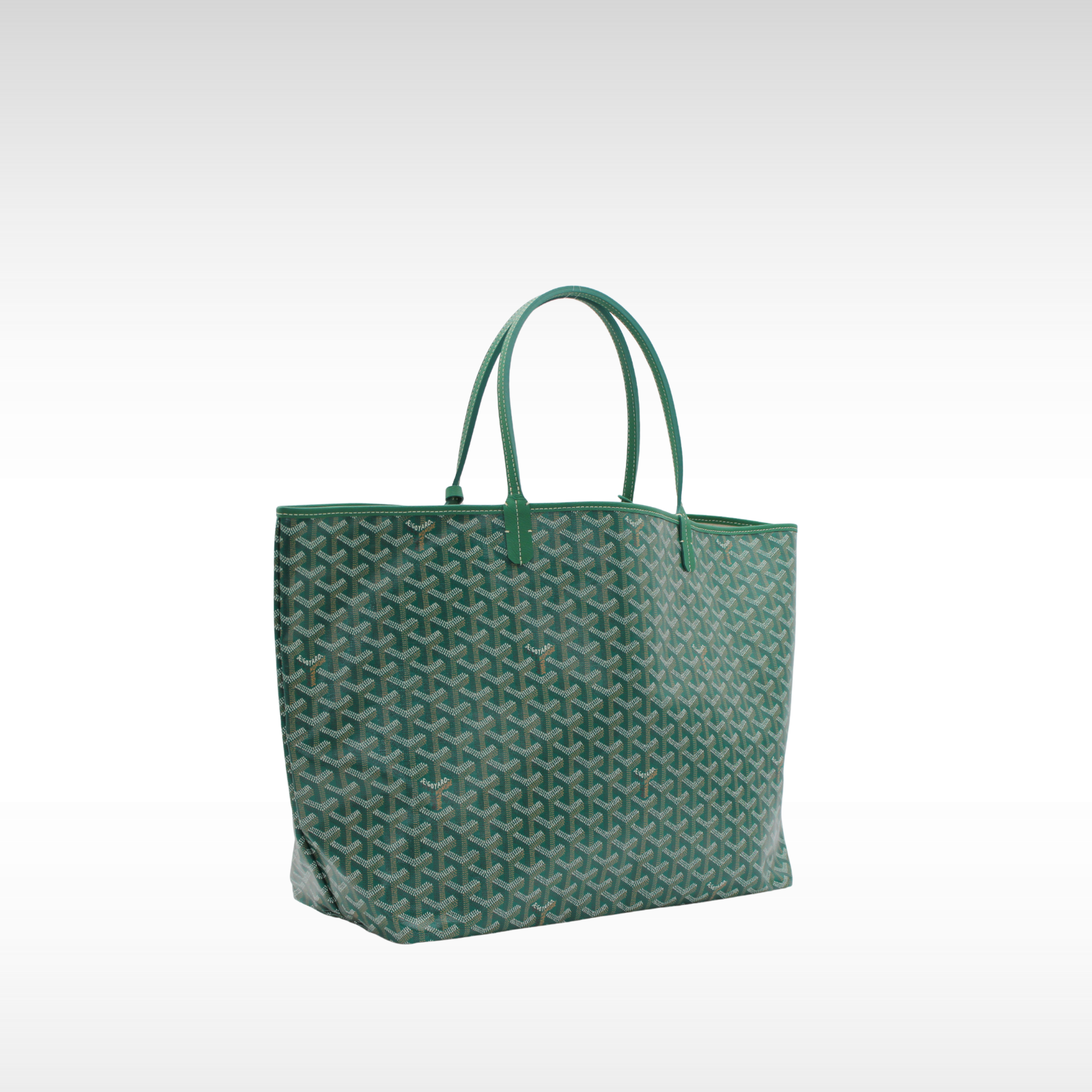 Saint Louis GM Coated Canvas Green Tote Bag