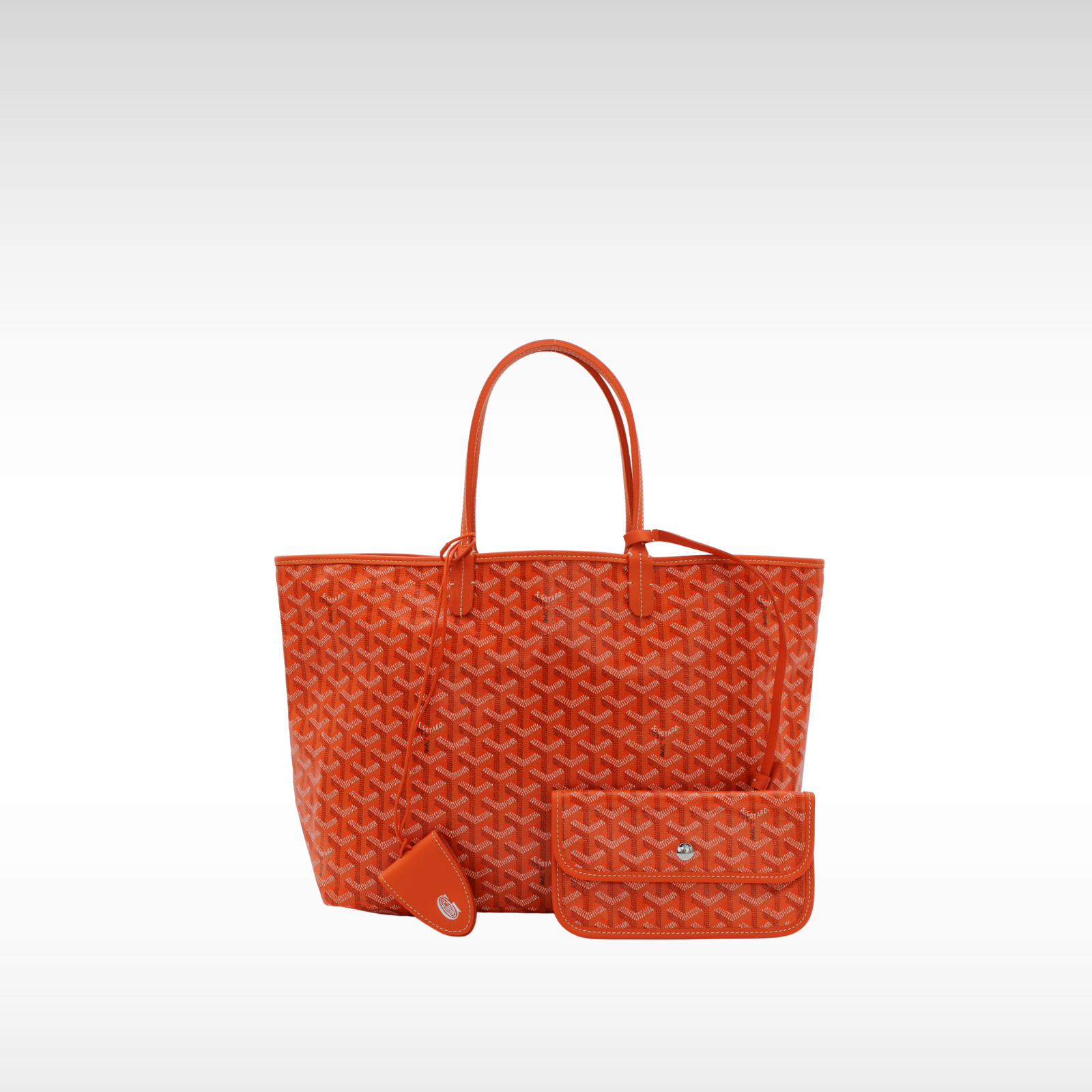 Saint Louis PM Coated Canvas Orange Tote Bag