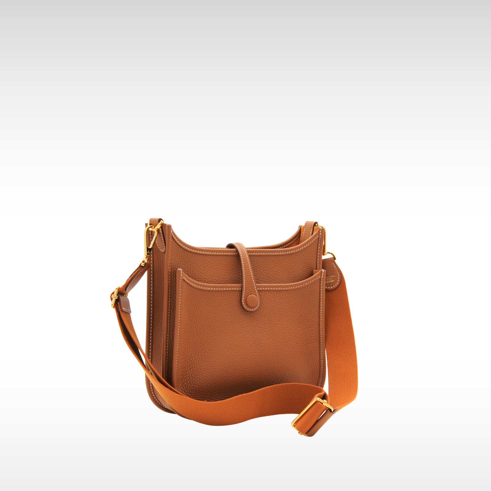 Evelyne III 23 Taurillon Clemence Gold Crossbody Bag