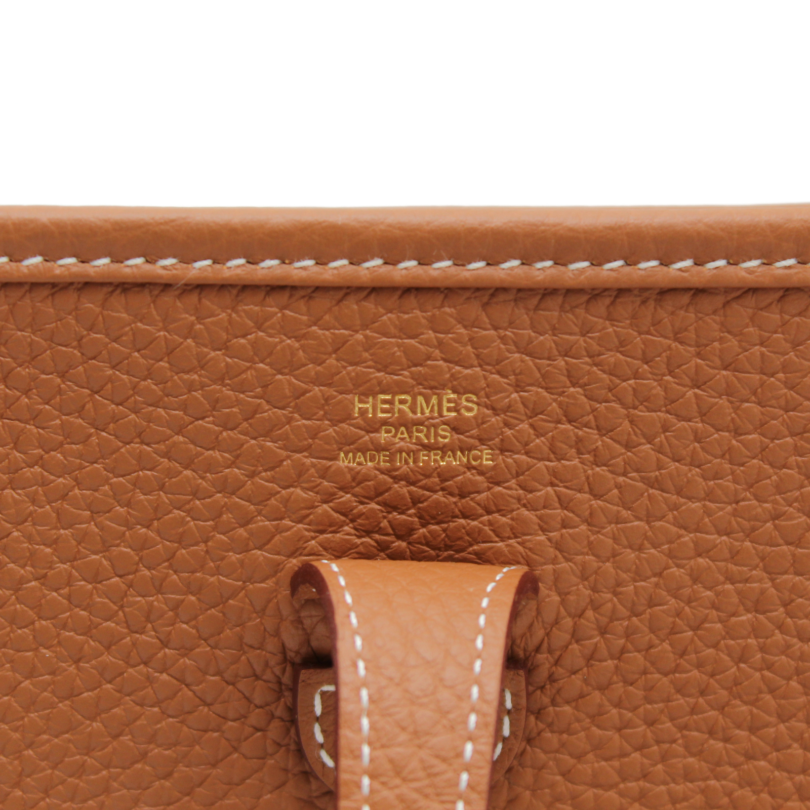 Evelyne III 23 Taurillon Clemence Gold Crossbody Bag