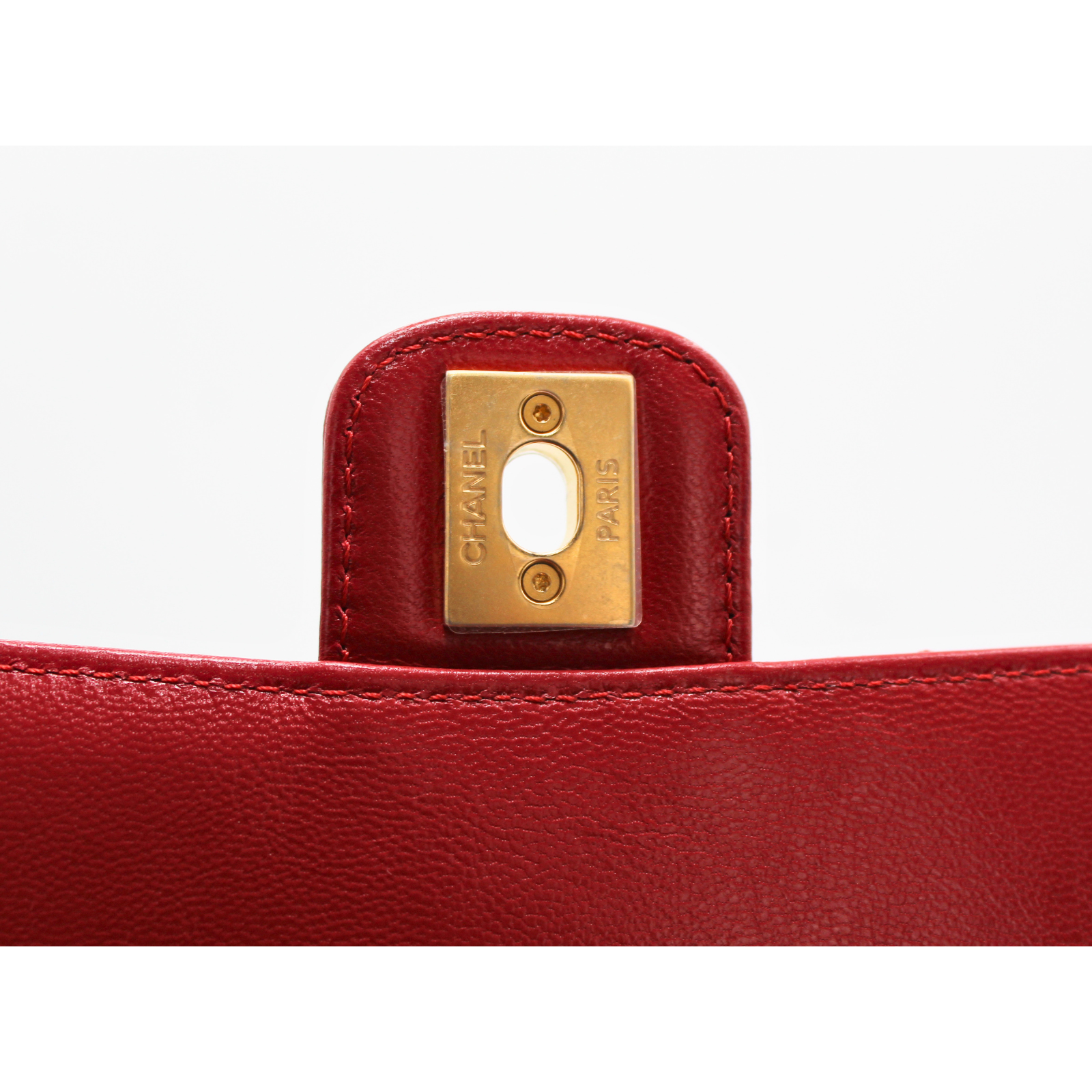 Mini Matelasse Calf Red Shoulder Bag