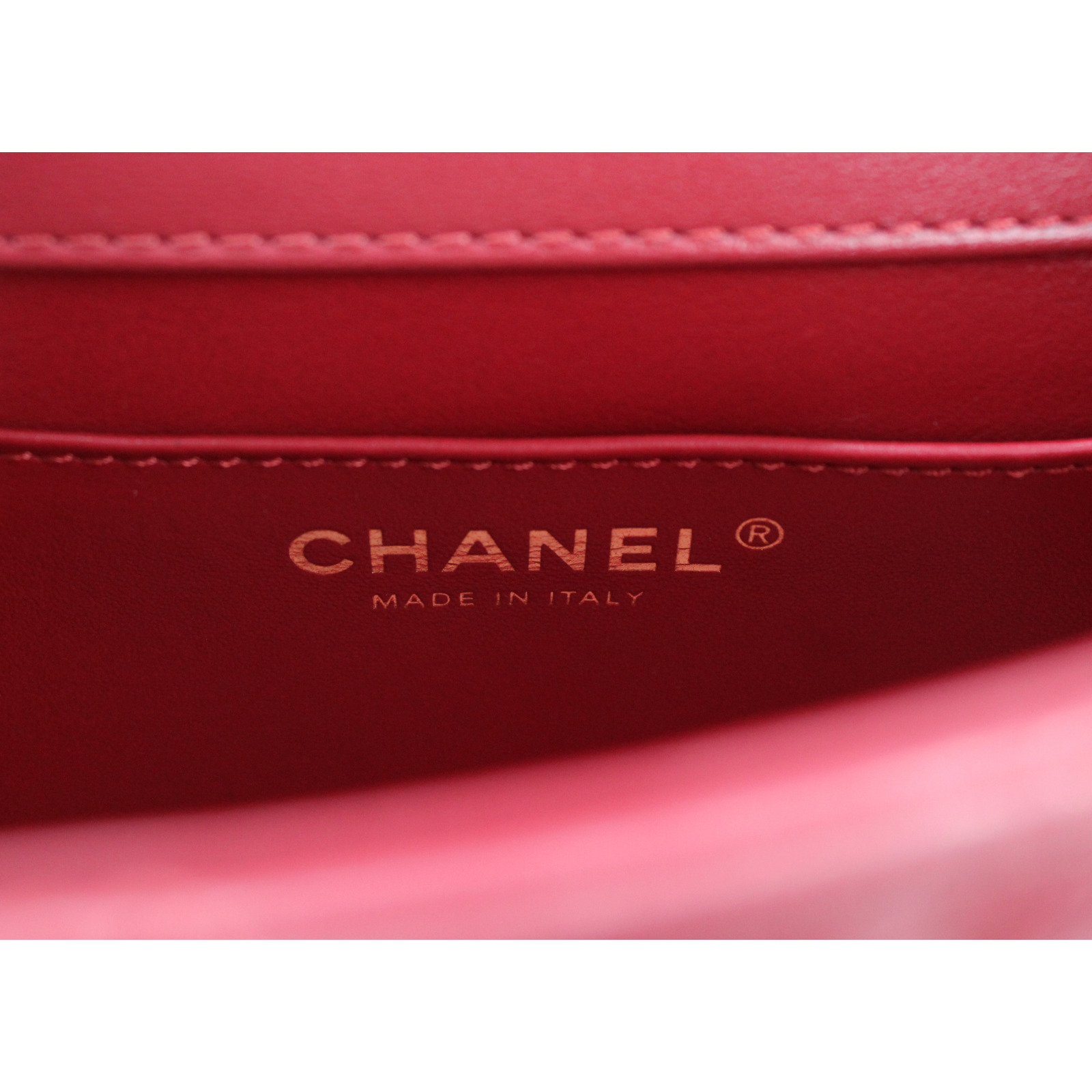 Mini Matelasse Calf Red Shoulder Bag