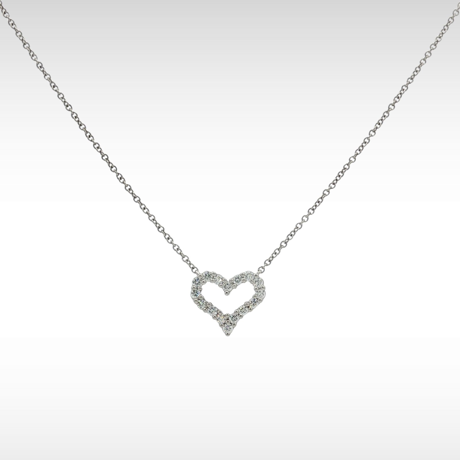 Sentimental Heart Platinum Necklace