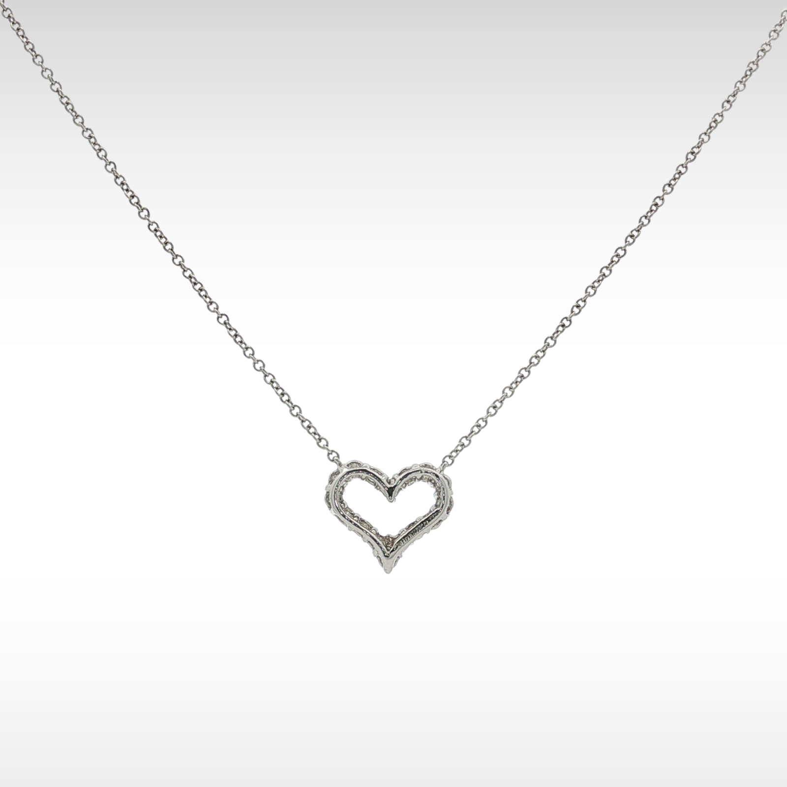 Sentimental Heart Platinum Necklace