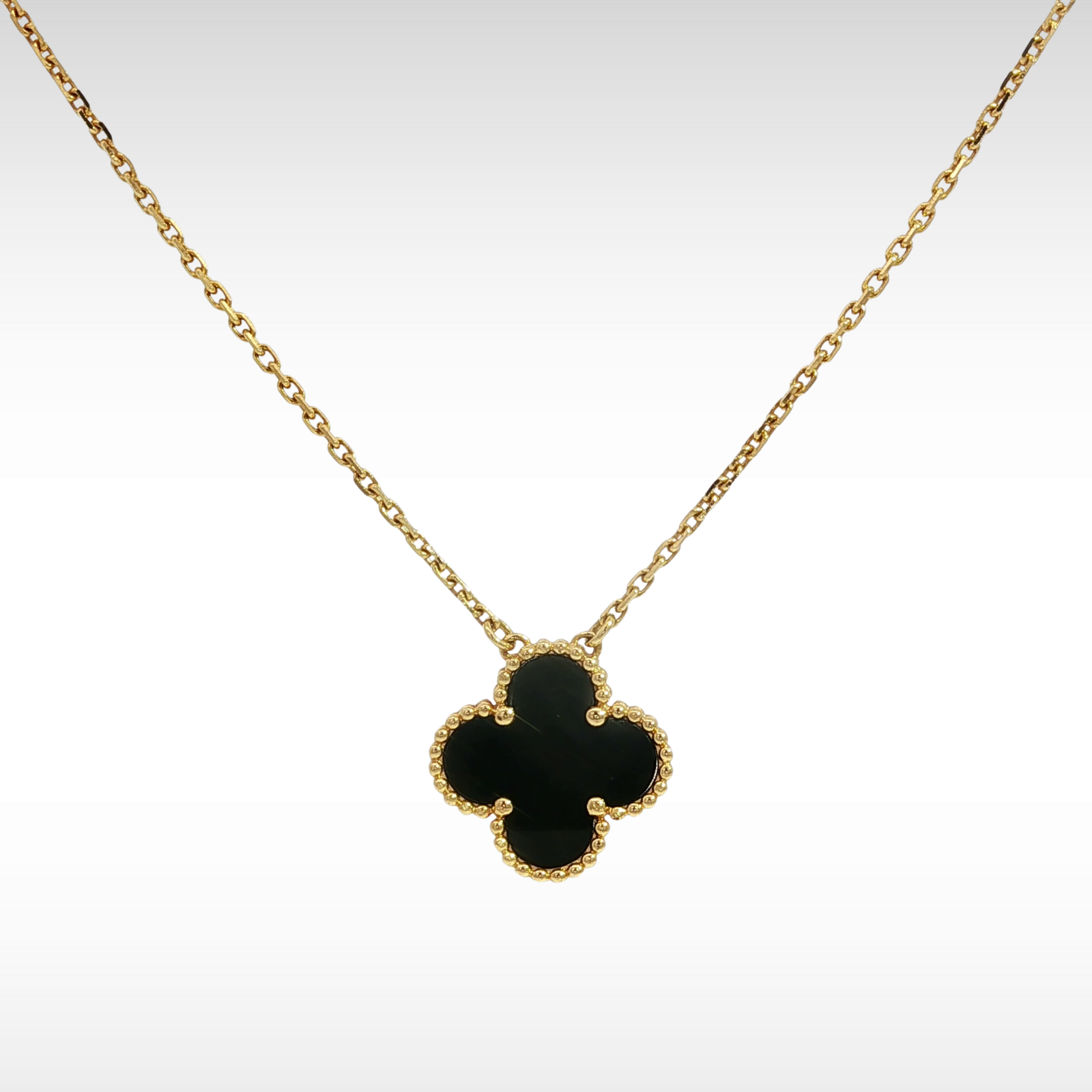 Vintage Alhambra Onyx Necklace