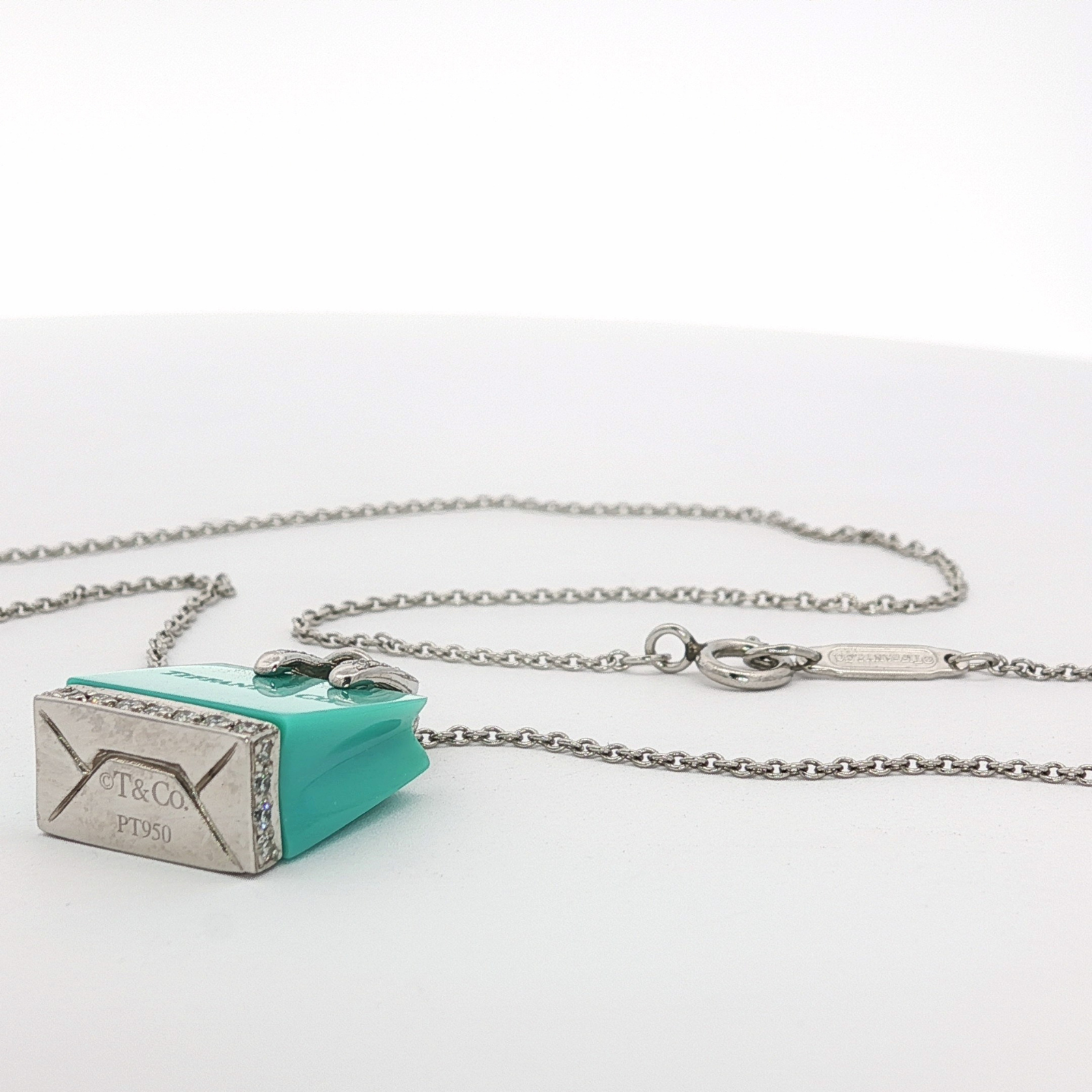 Shopping Bag Platinum Necklace