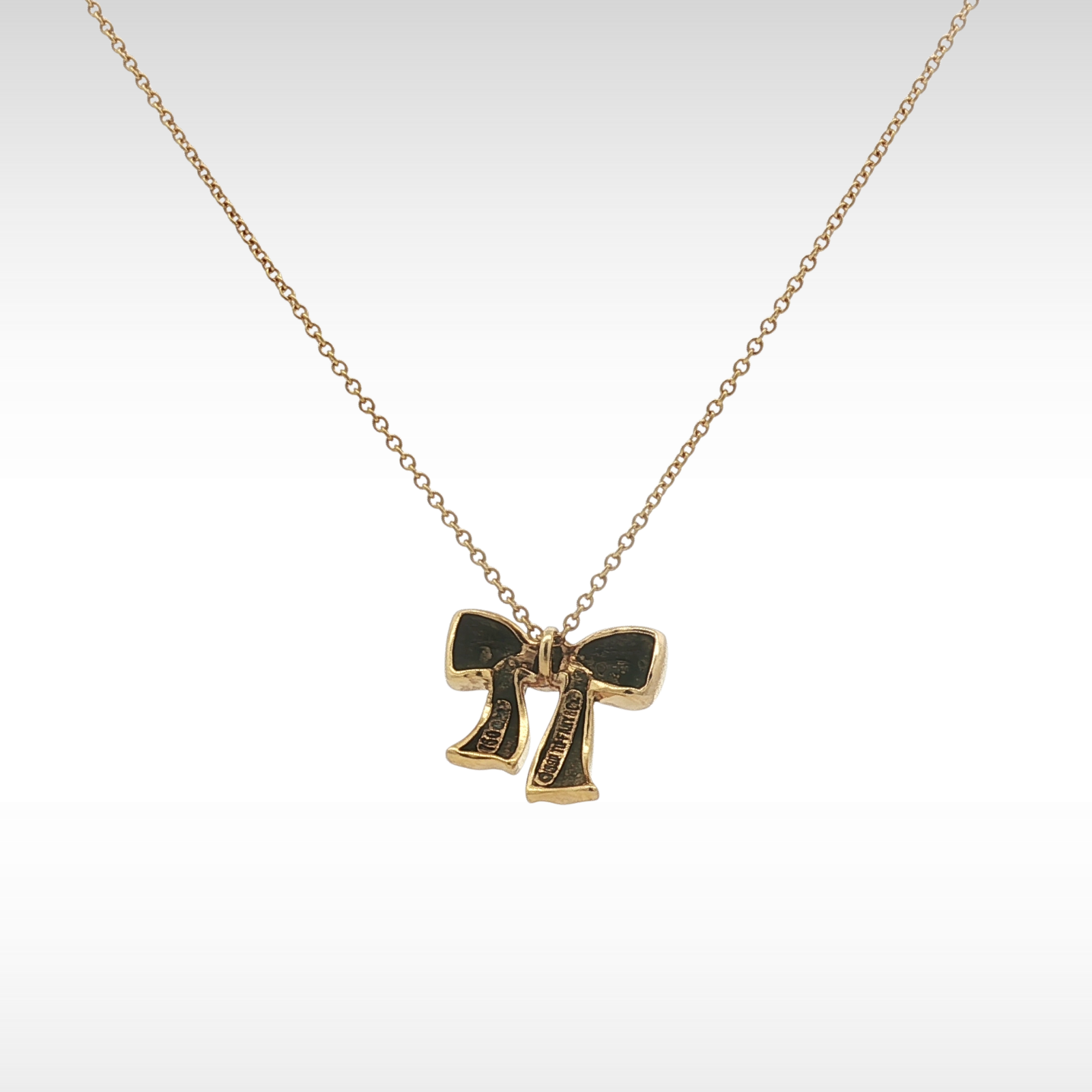 Blue Box Bow Necklace