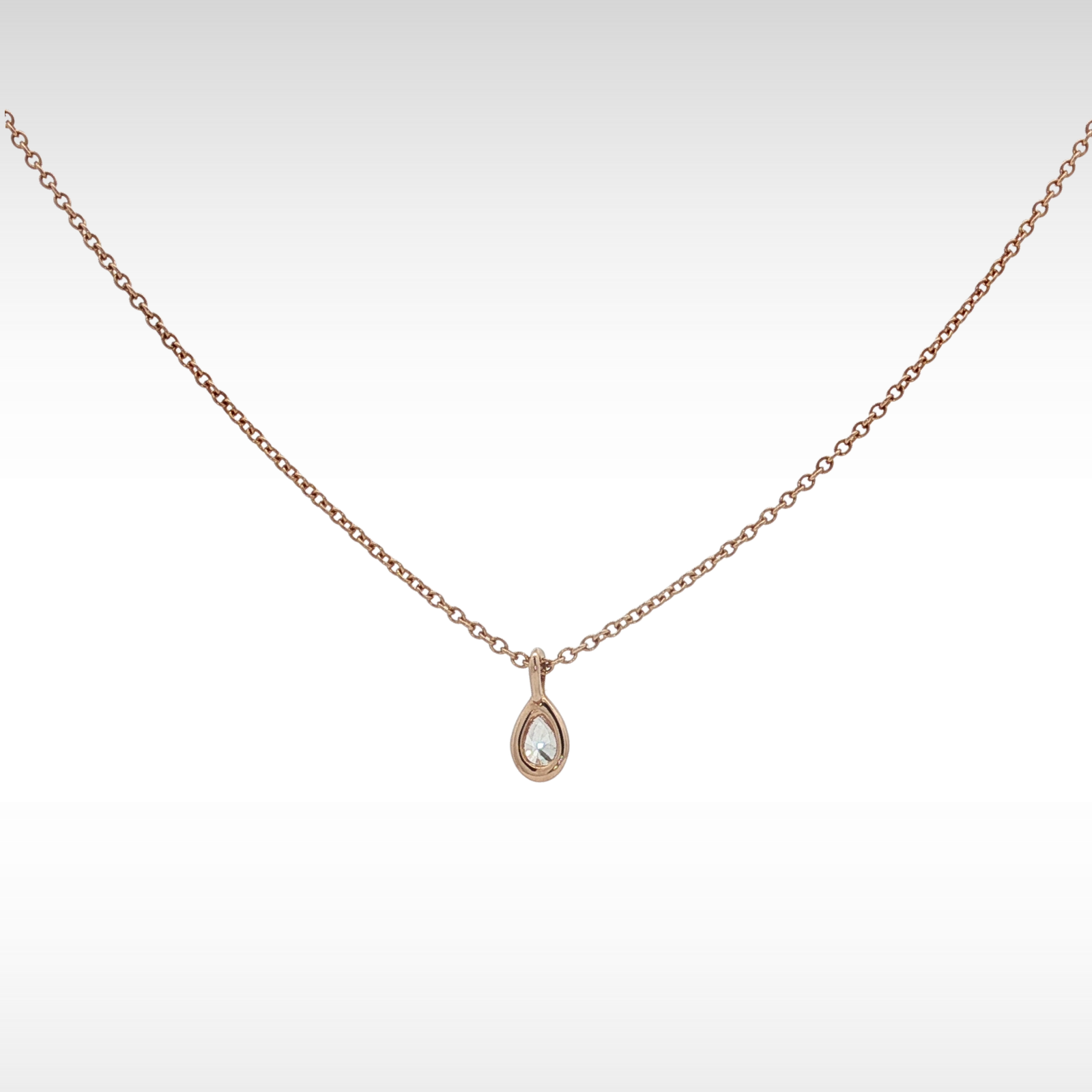 Diamond by the Yard Pink Gold Necklace