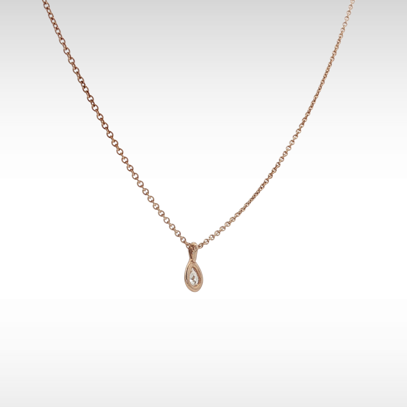 Diamond by the Yard Pink Gold Necklace