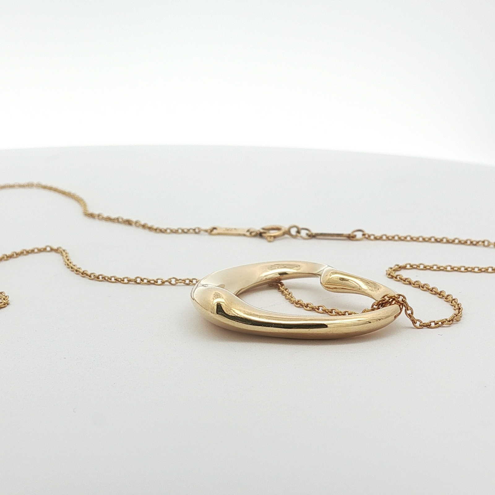 Open Heart Yellow Gold Necklace