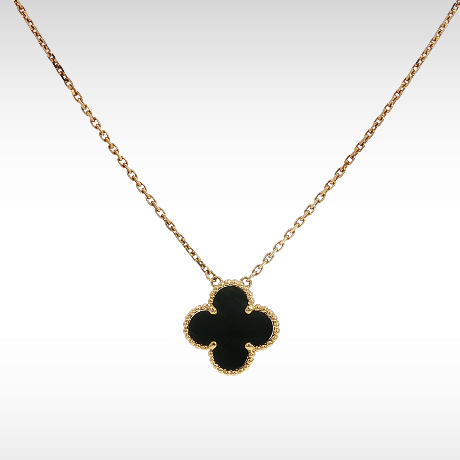 Vintage Alhambra Onyx Necklace