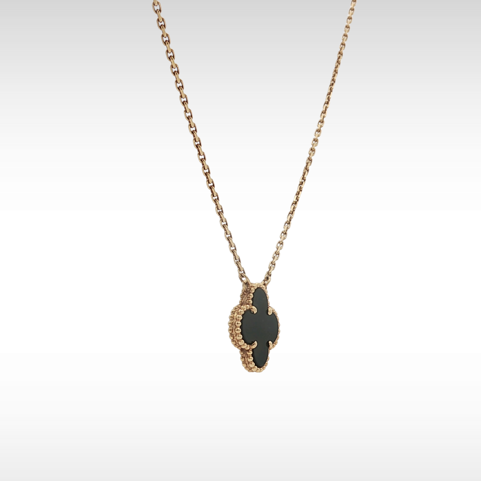 Vintage Alhambra Onyx Necklace