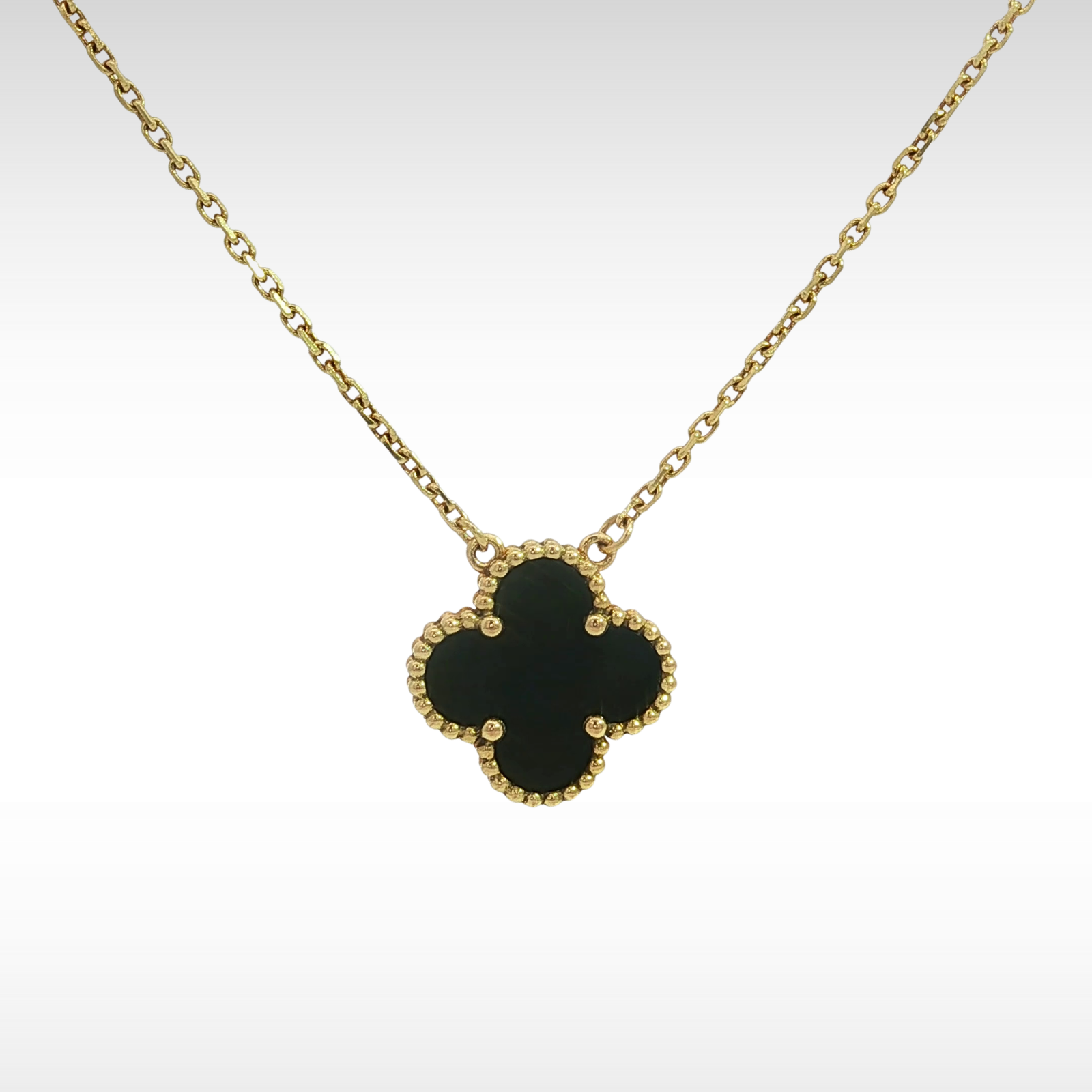 Vintage Alhambra Onyx Necklace