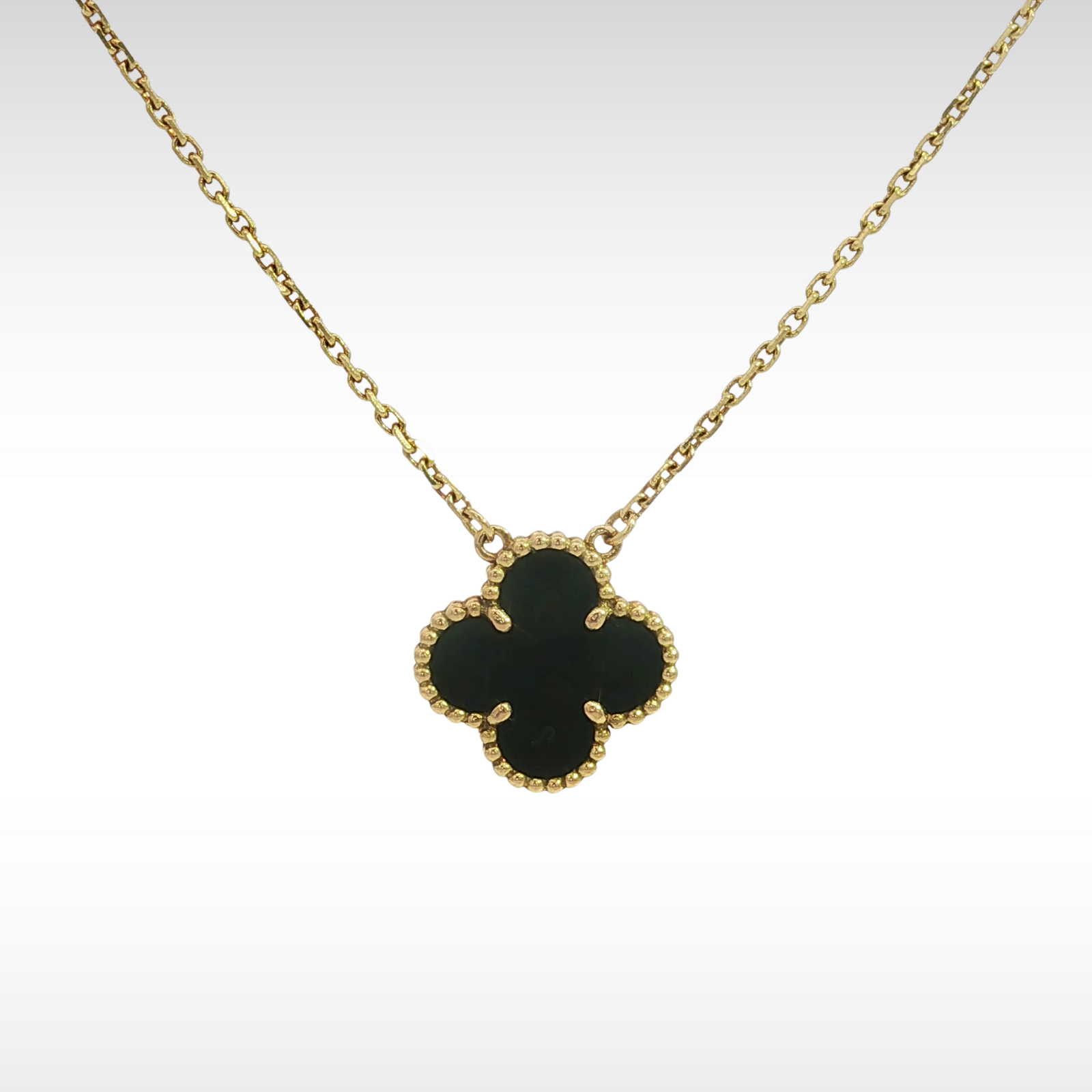 Vintage Alhambra Onyx Necklace