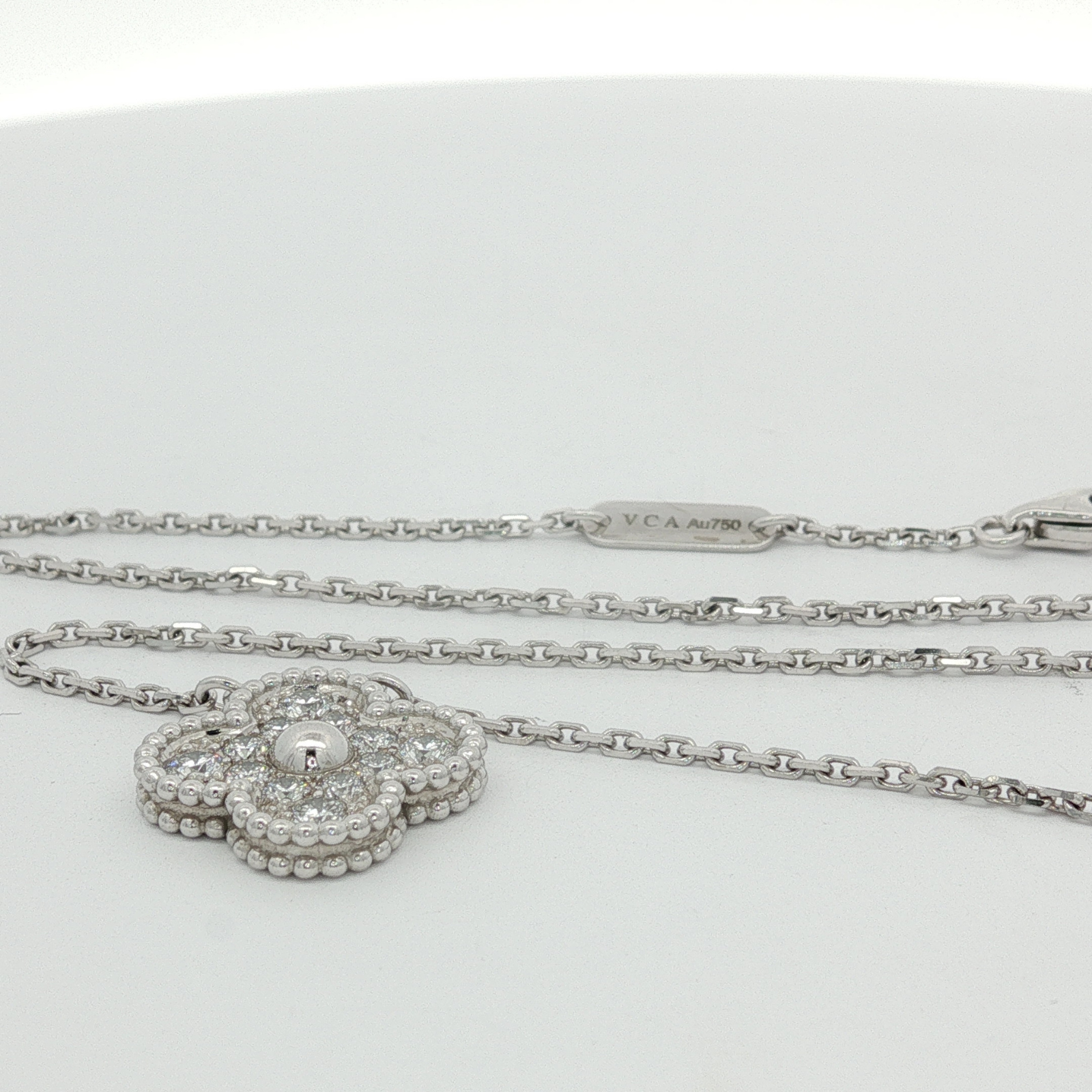 Vintage Alhambra White Gold Necklace