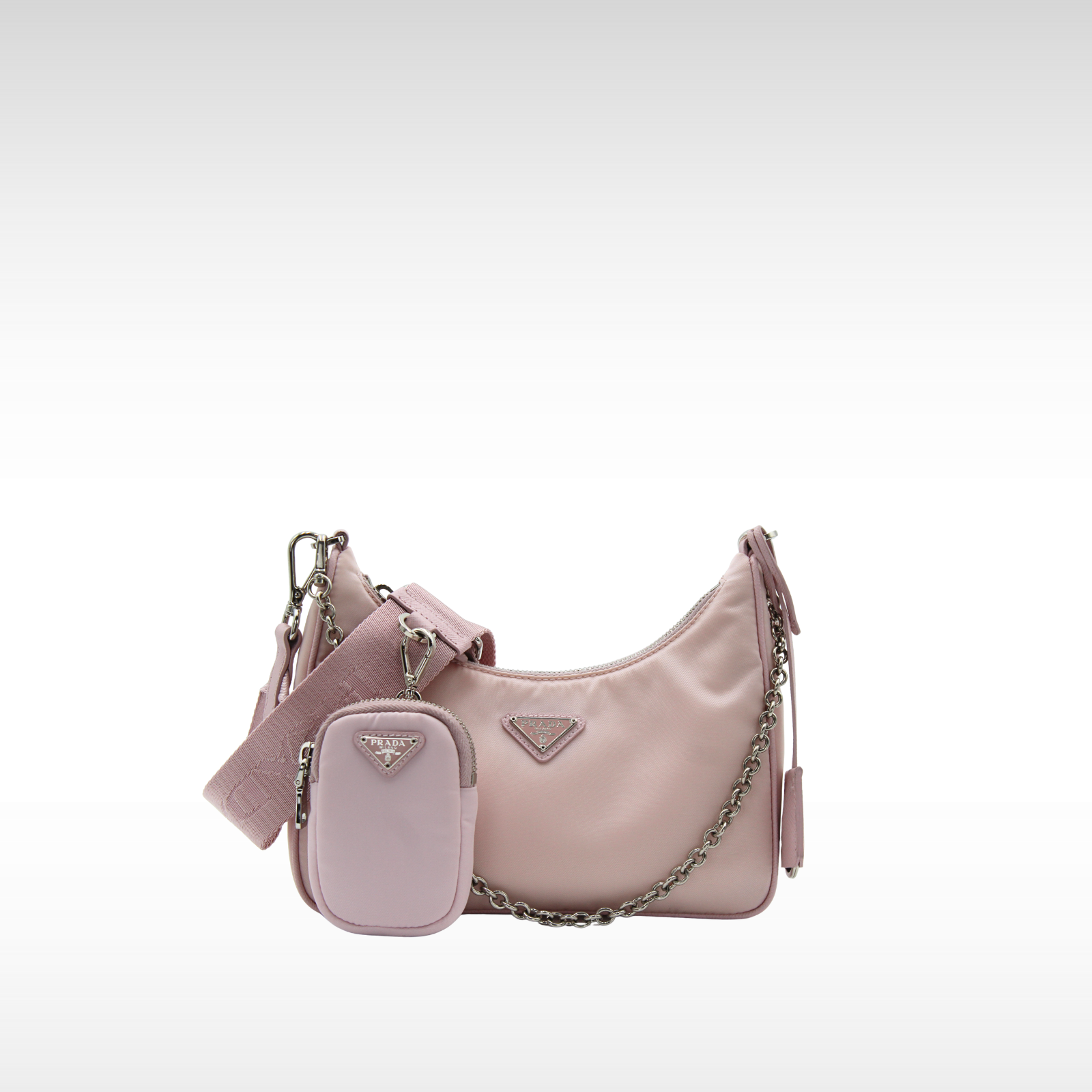 Re-Nylon Pink Shoulder Bag