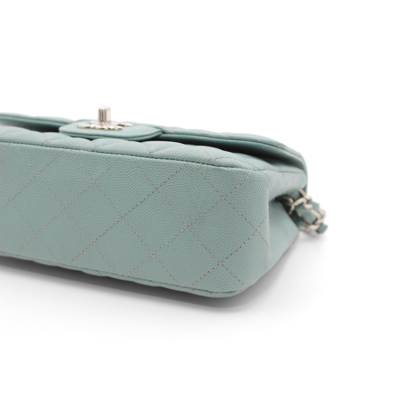 Classic Mini Caviar Blue Shoulder Bag