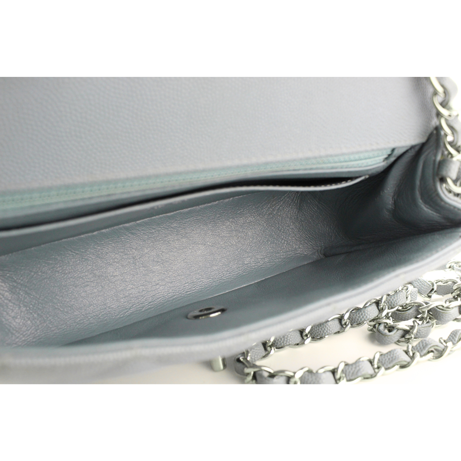 Classic Mini Caviar Blue Shoulder Bag