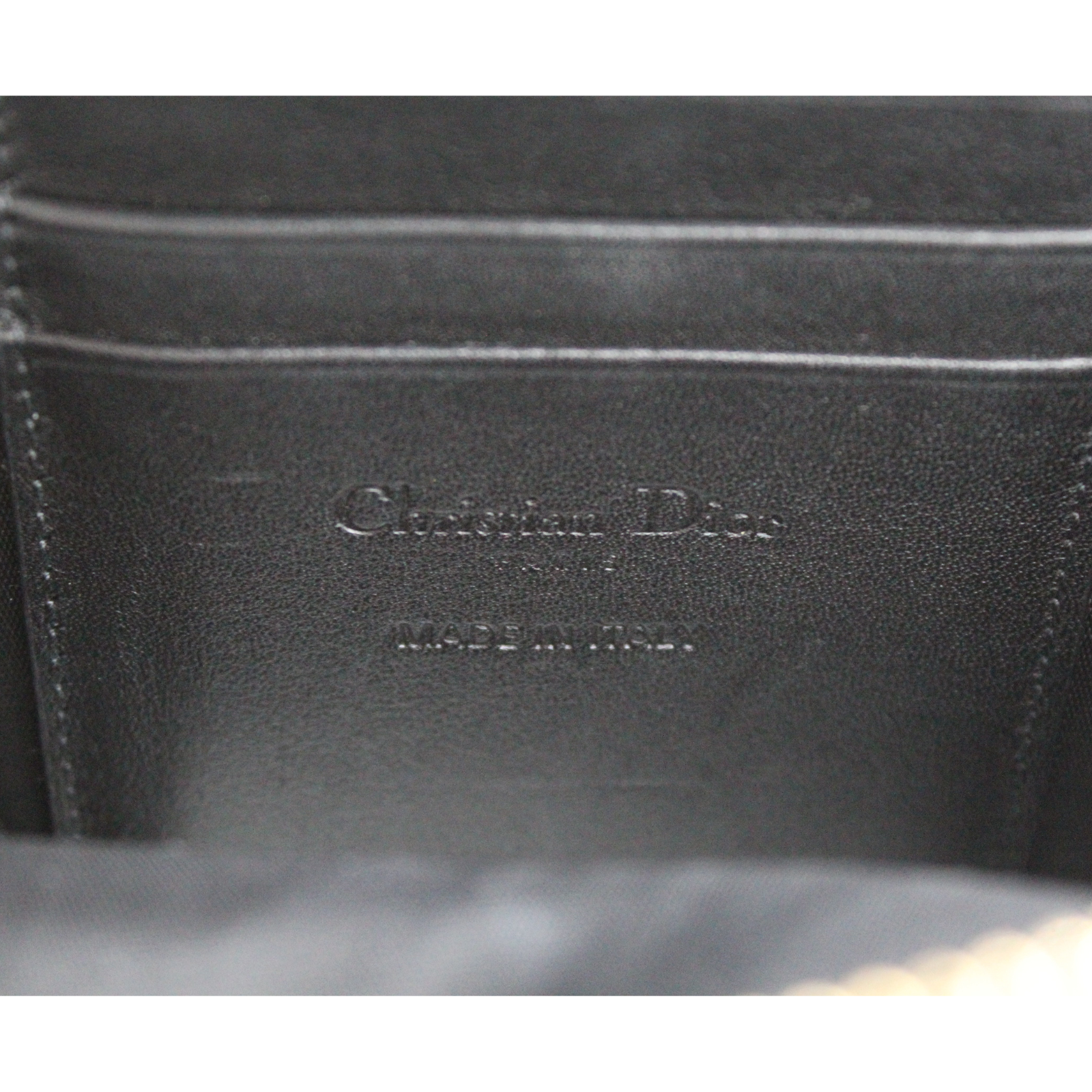 Lady Dior Call'in Enamel Black Phone Holder