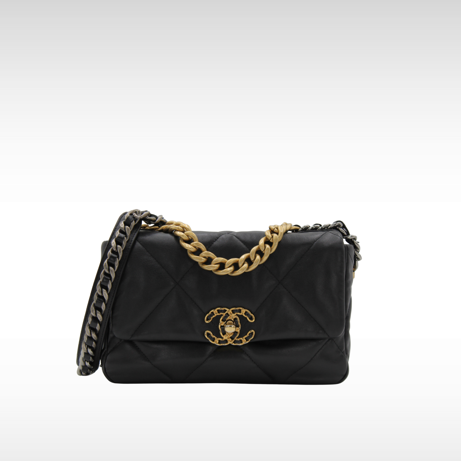 Chanel 19 Lamb Black Shoulder Bag