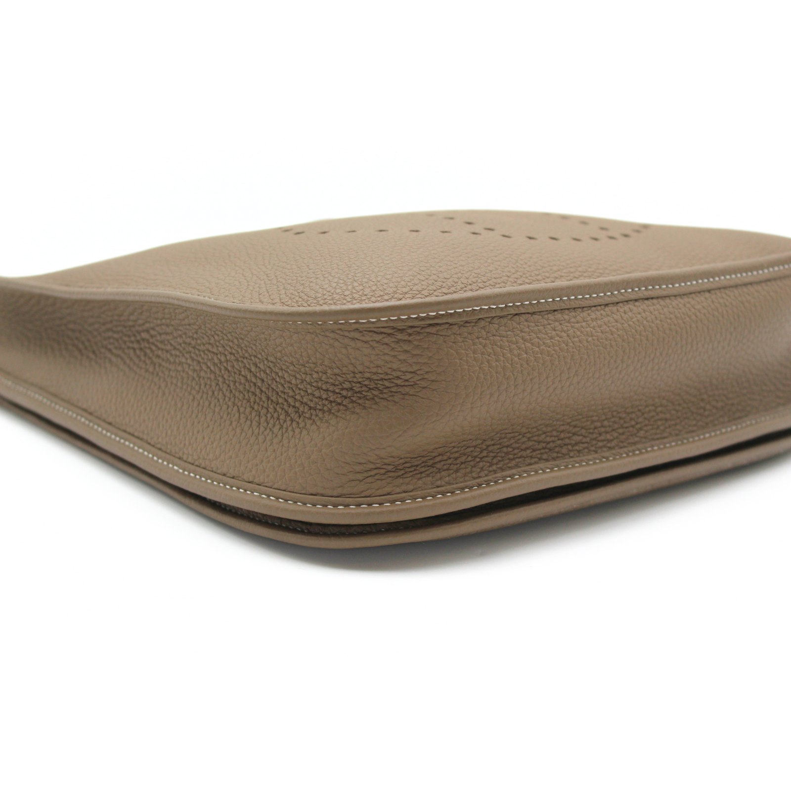Evelyne 3 PM Taurillon Clemence Etoupe Crossbody Bag