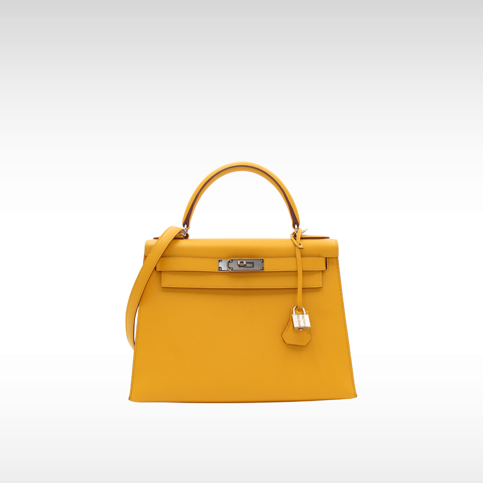 Kelly 28 Epsom Jaune Ambre