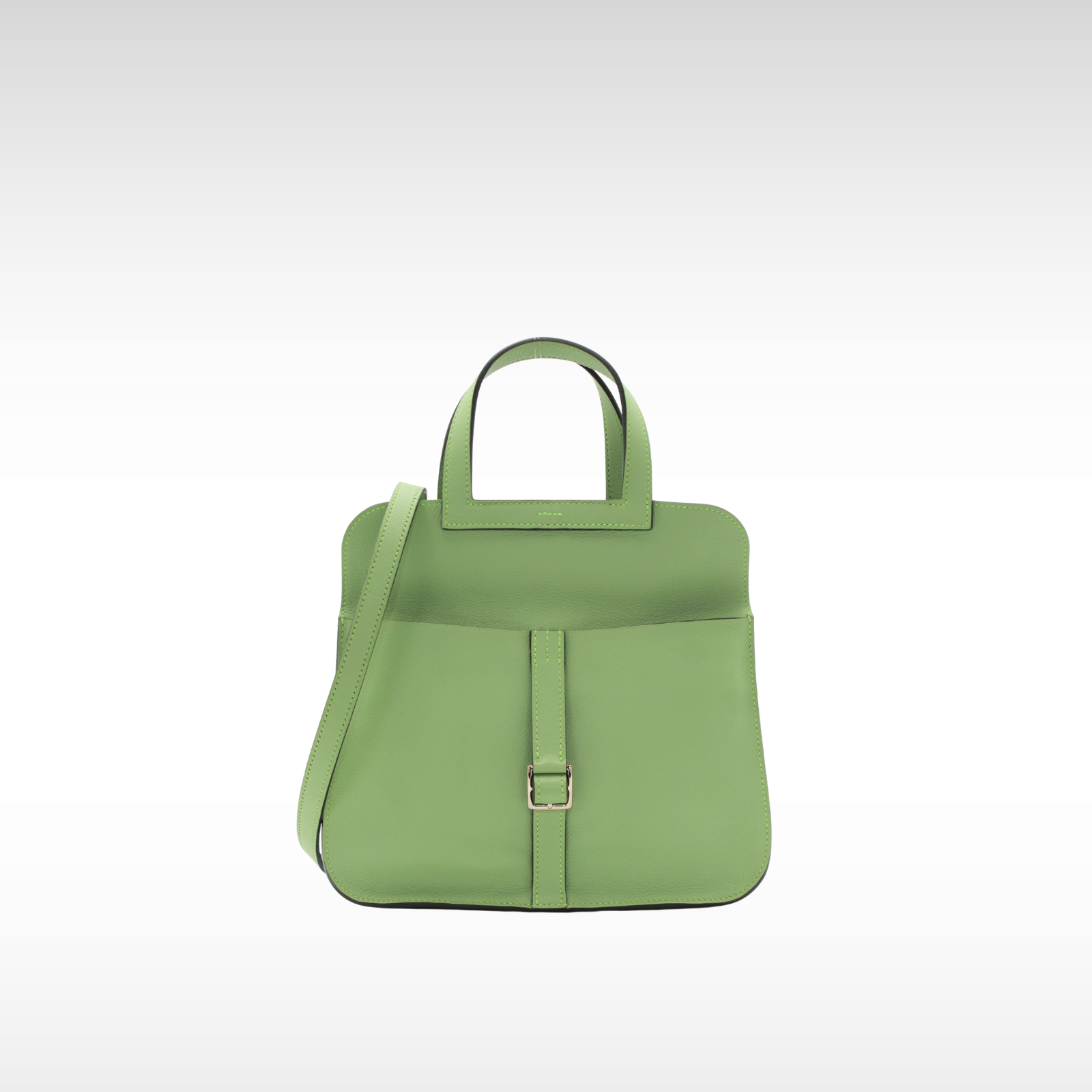 HERMES Halzan 25 Evercolor Vert Criquet Handbag